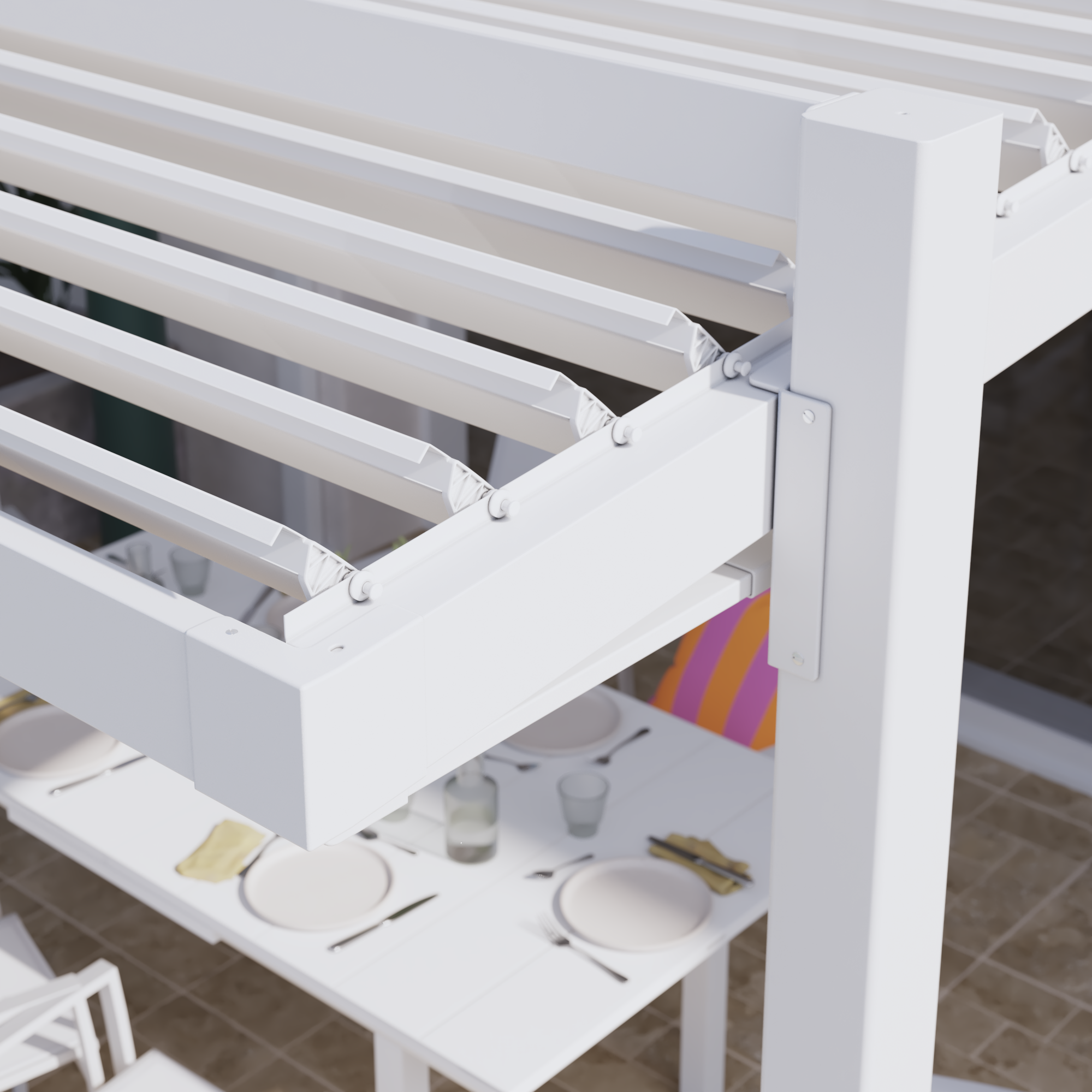 Pergola bioklimatyczna Clima Odyssea 319x380,5 cm biała Naterial - 3