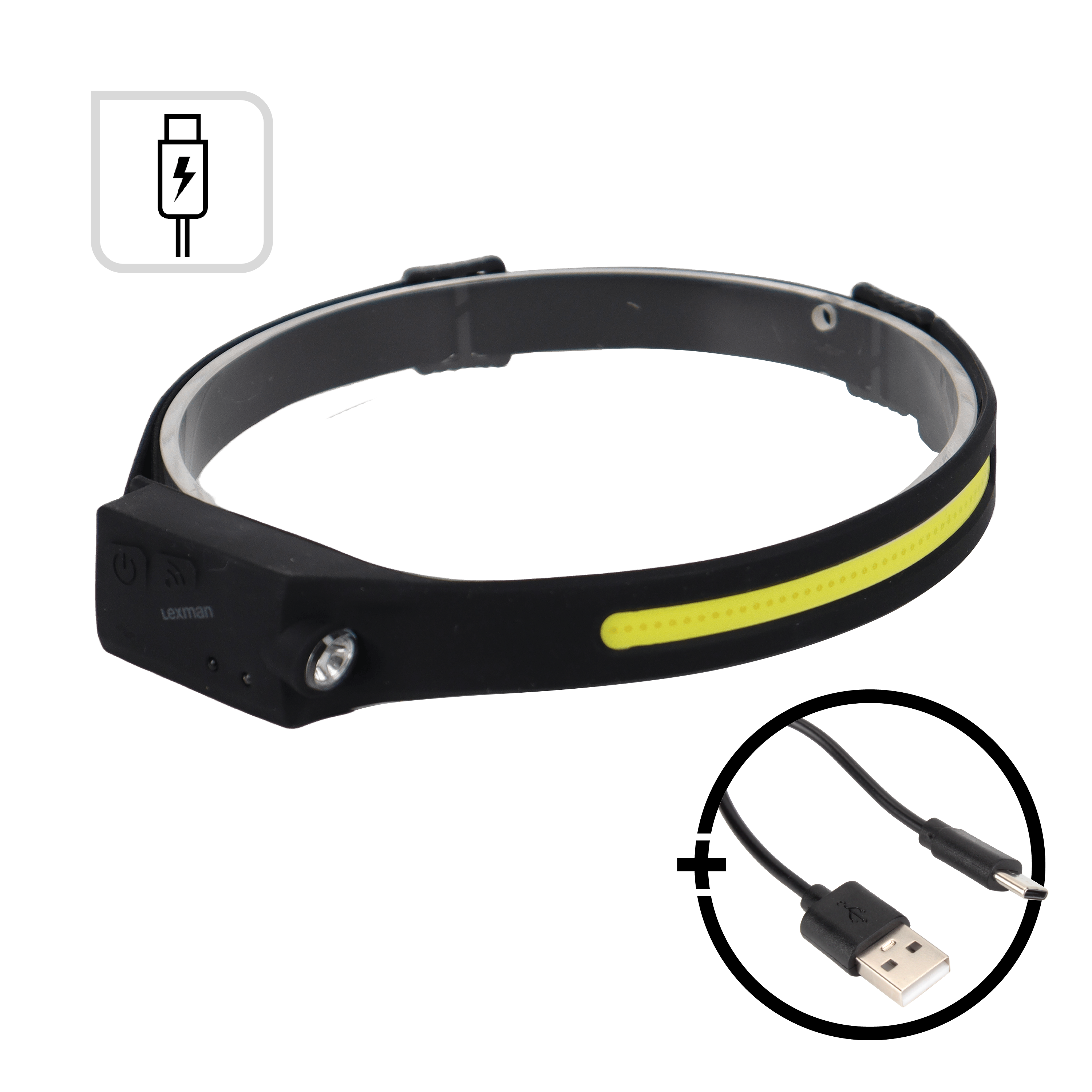 Latarka czołowa LED 350 lm USB-C Lexman - 4