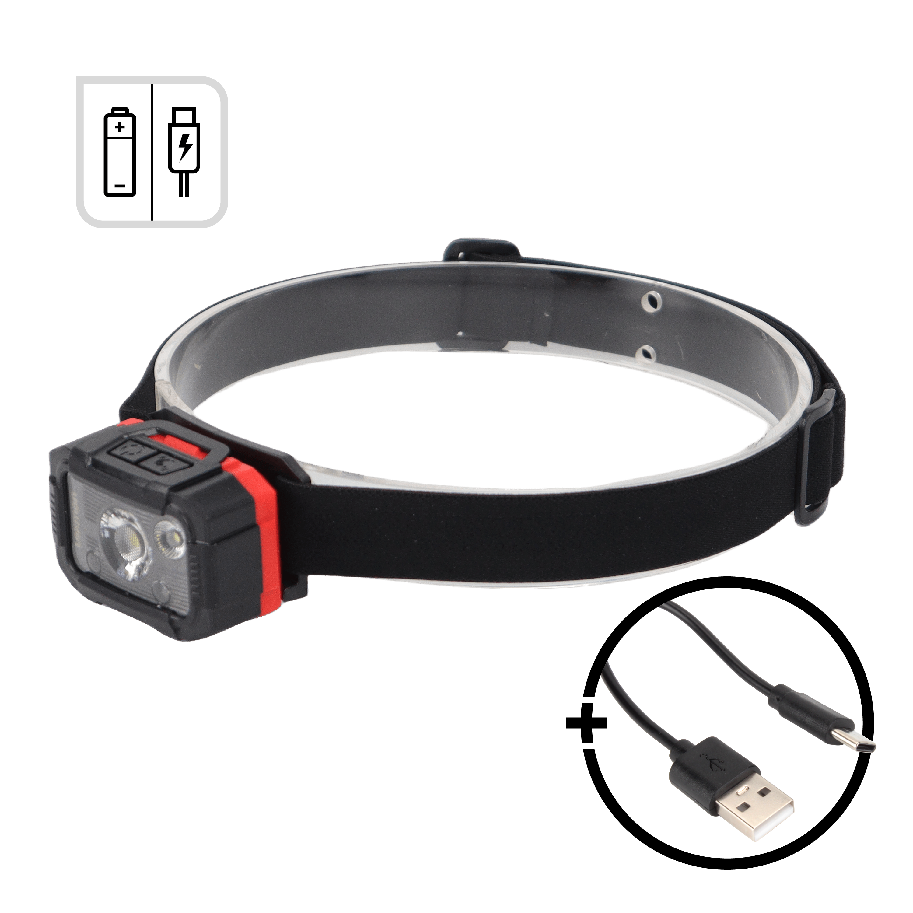 Latarka czołowa LED 750 lm USB-C lub 3xAAA Lexman - 3