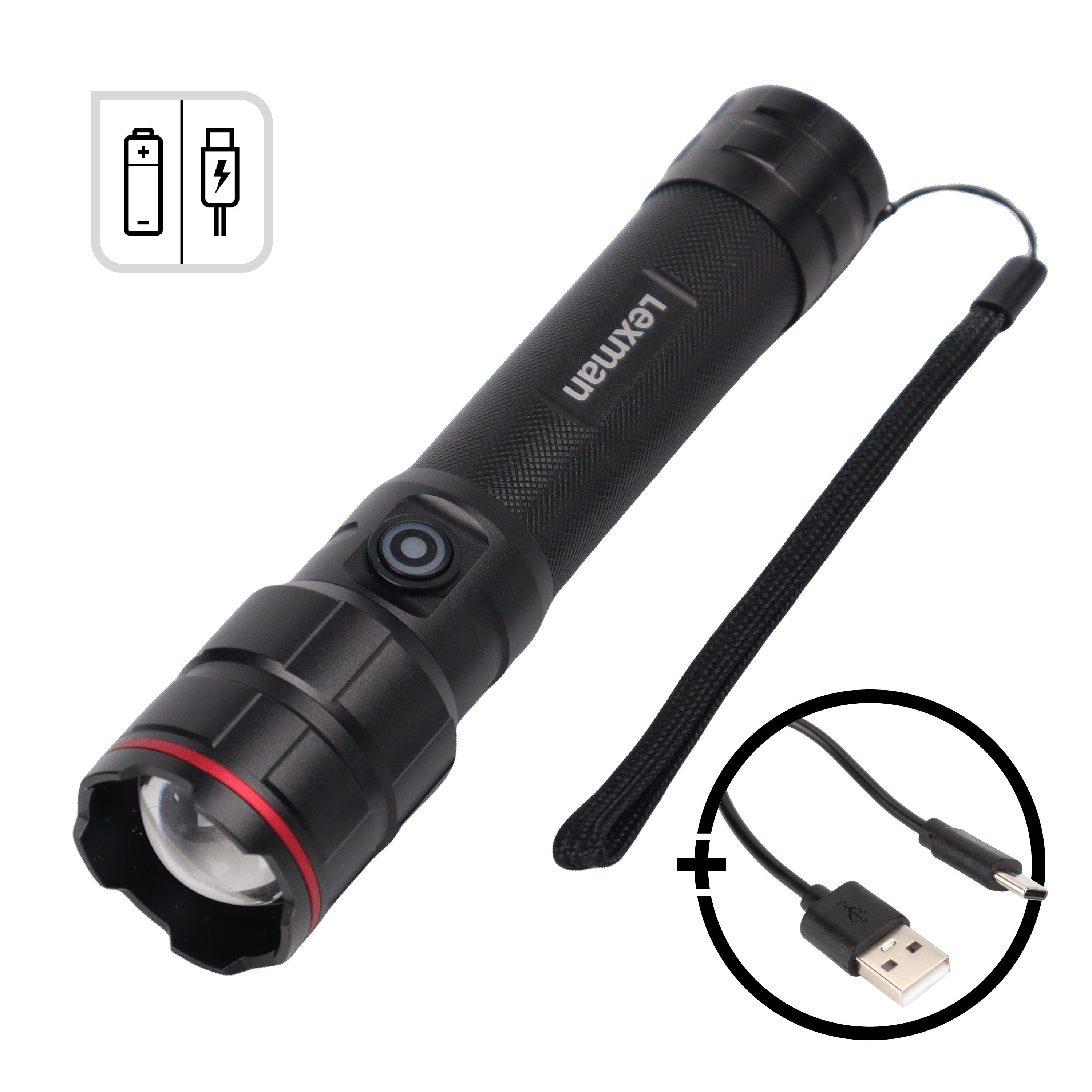 Latarka ledowa aluminiowa 1500 lm USB-C Lexman - 3