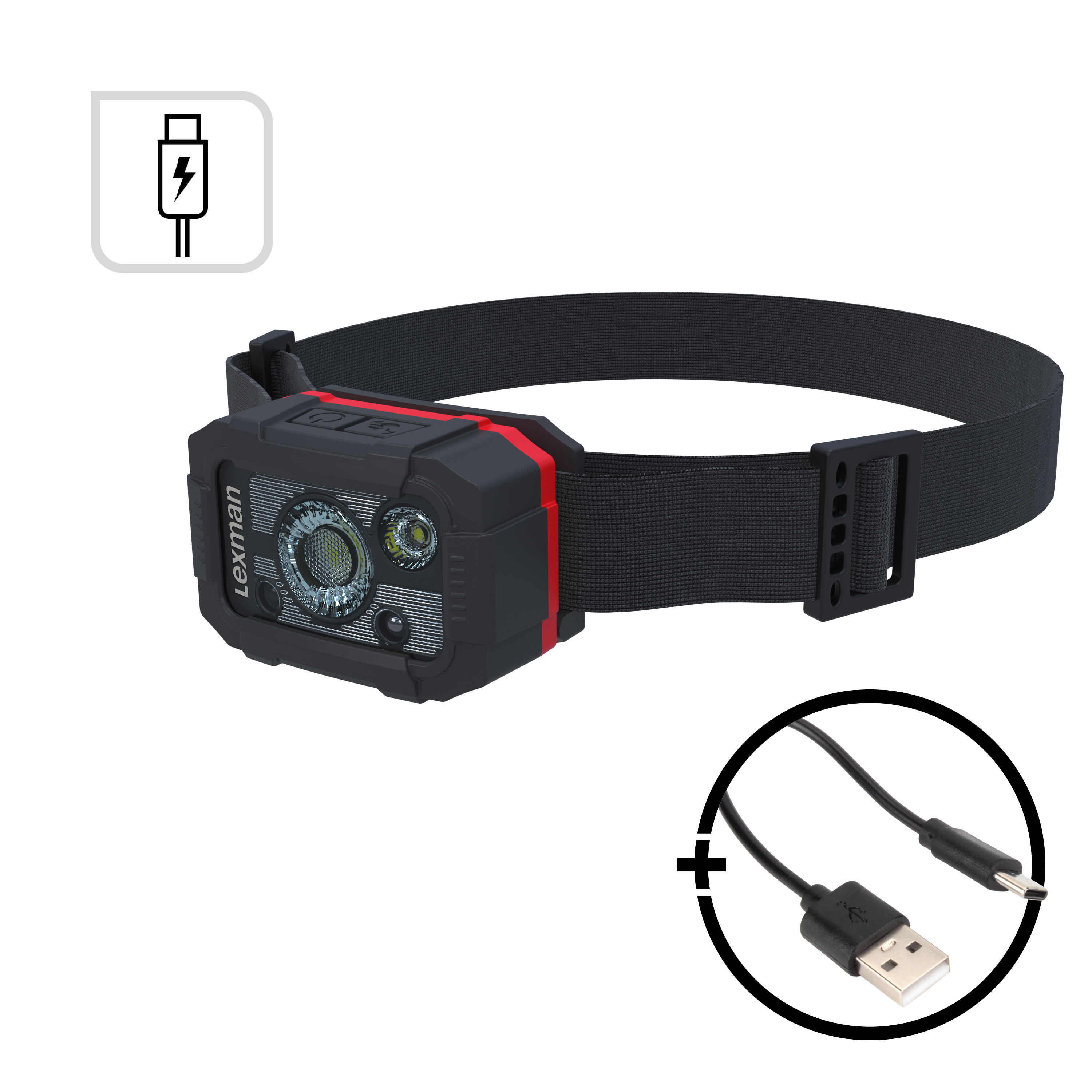 Latarka czołowa LED 520 lm USB-C Lexman - 5