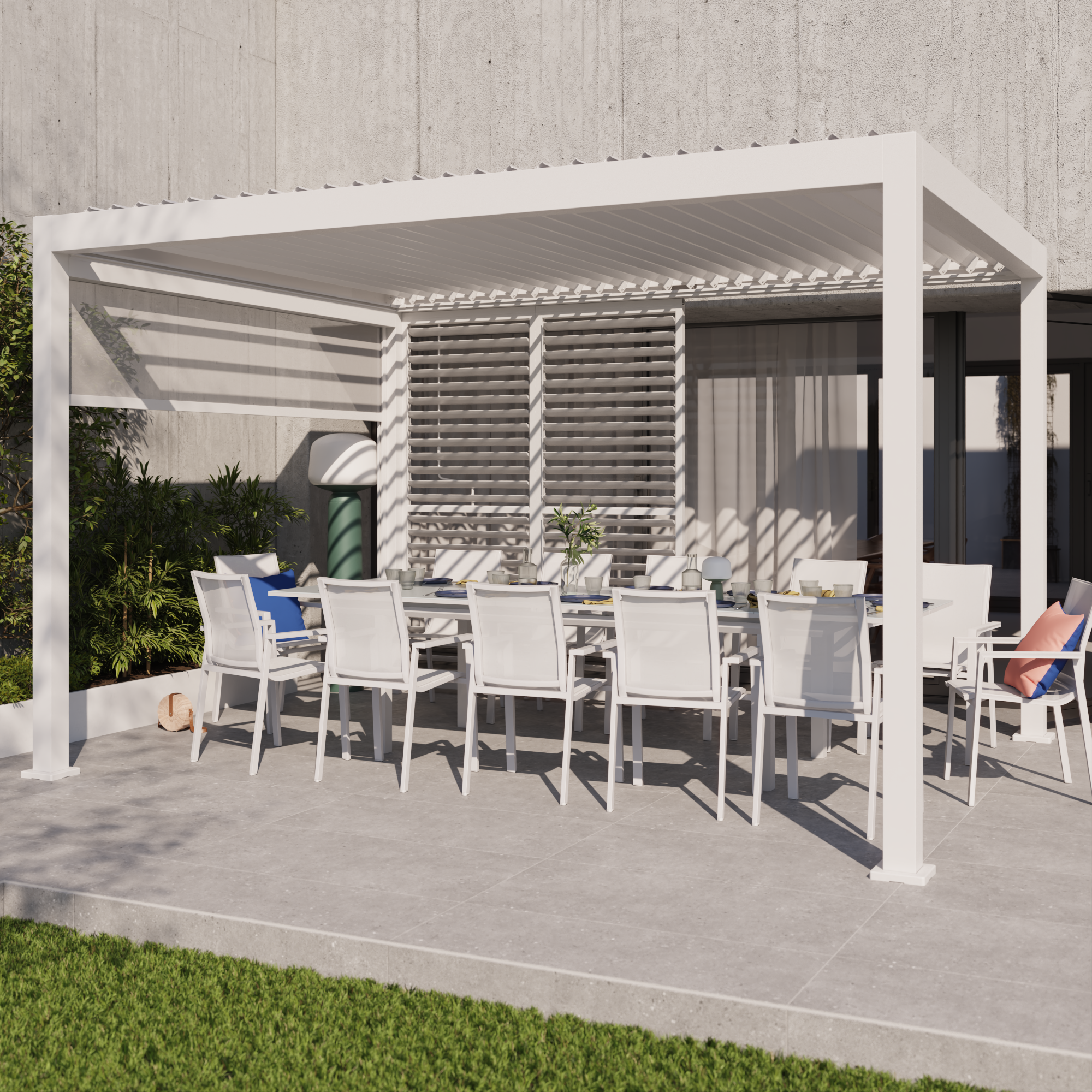 Pergola bioklimatyczna Clima Astra 300 x 393 cm biała Naterial - 2