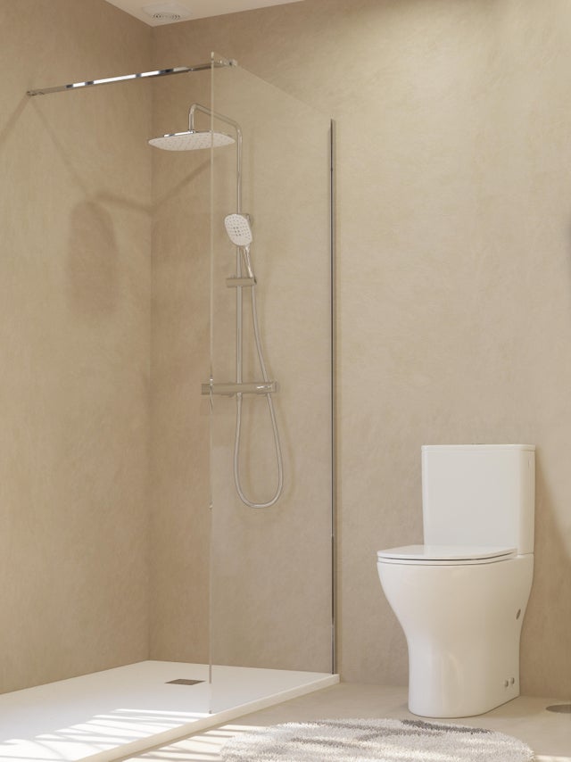 MAMPARA DE DUCHA FRONTAL FIJA INCA PRO 90CM CROMO