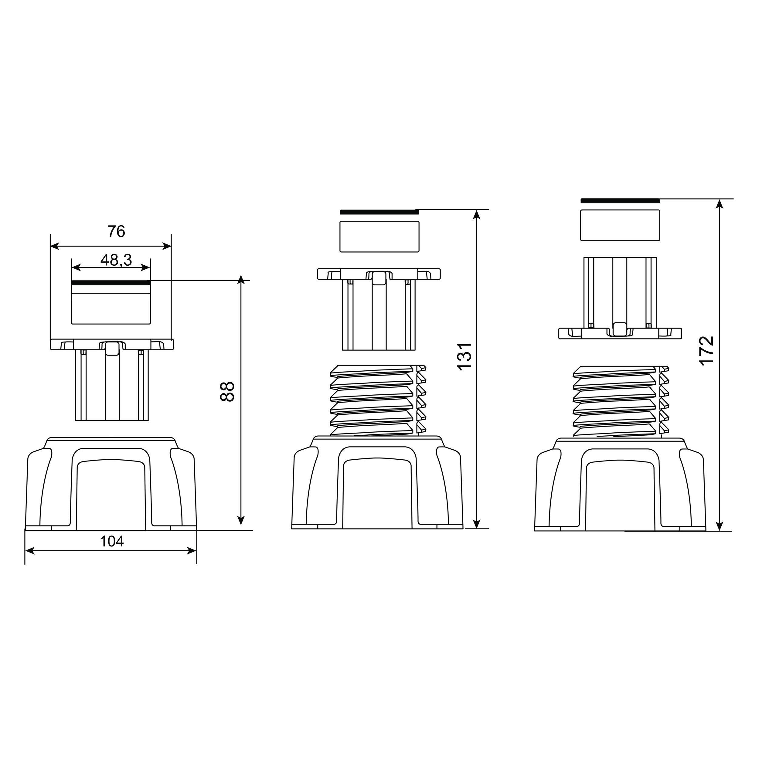 Pieds à hauteur réglable pour Receveur Lot de 4 - WIRQUIN PRO - 2