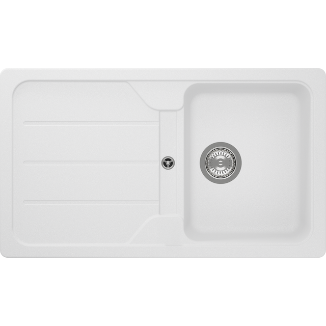 Evier en quartz et résine 1 bac 86 x 50 cm vidage inclus Form blanc