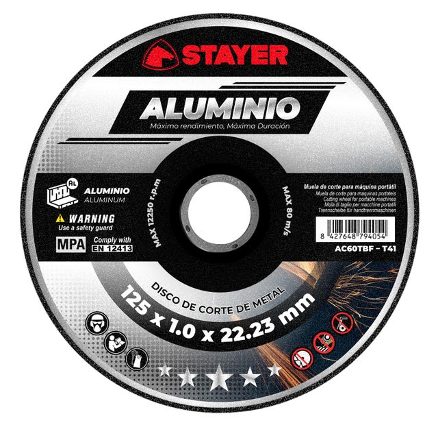DISCO CORTE ALUMINIO 125MM STAYER