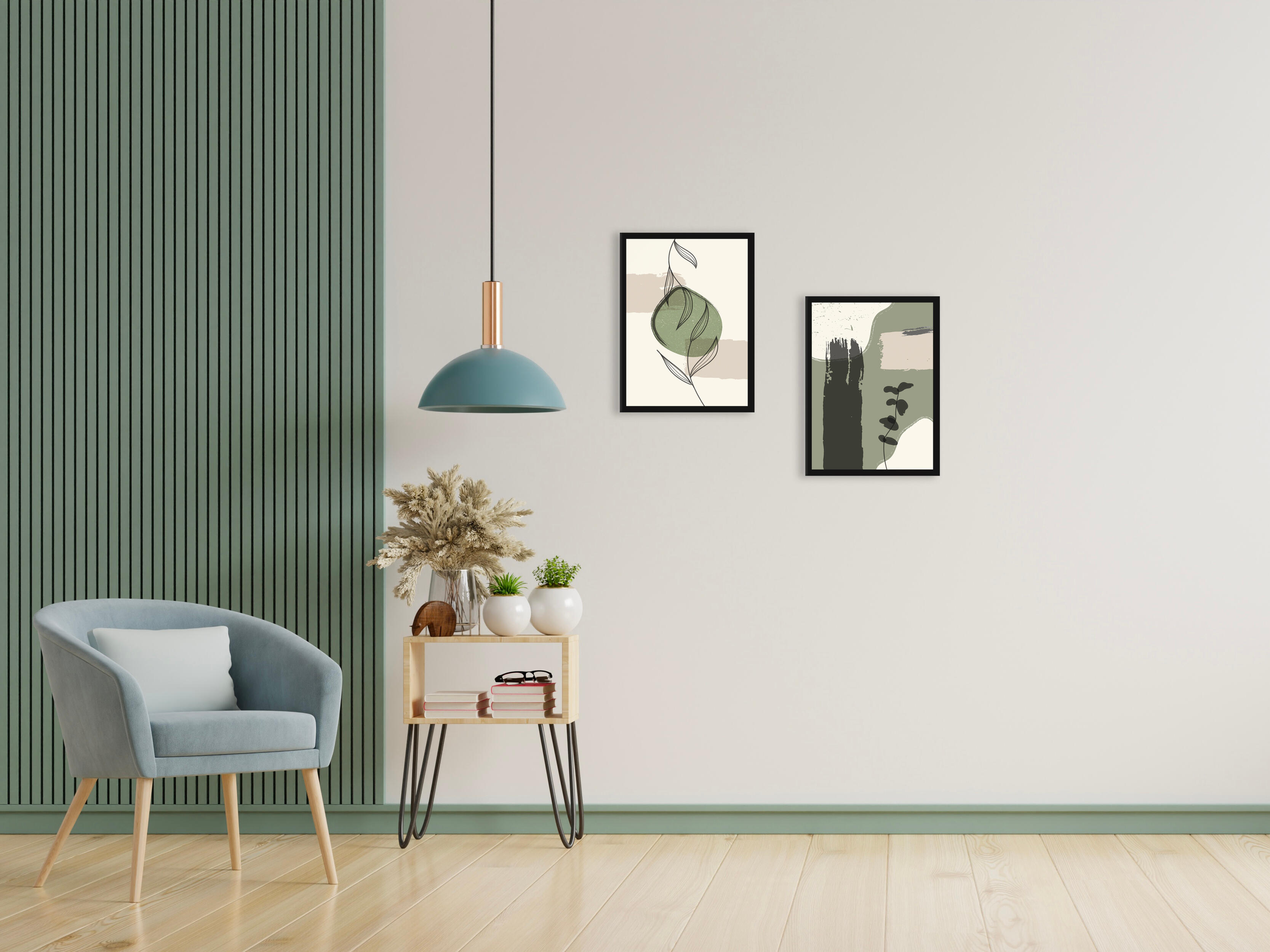 Stampa incorniciata BIPACK - COR. CON ST. SET VERDE 30x40 32.5 x 42.5 cm - 3