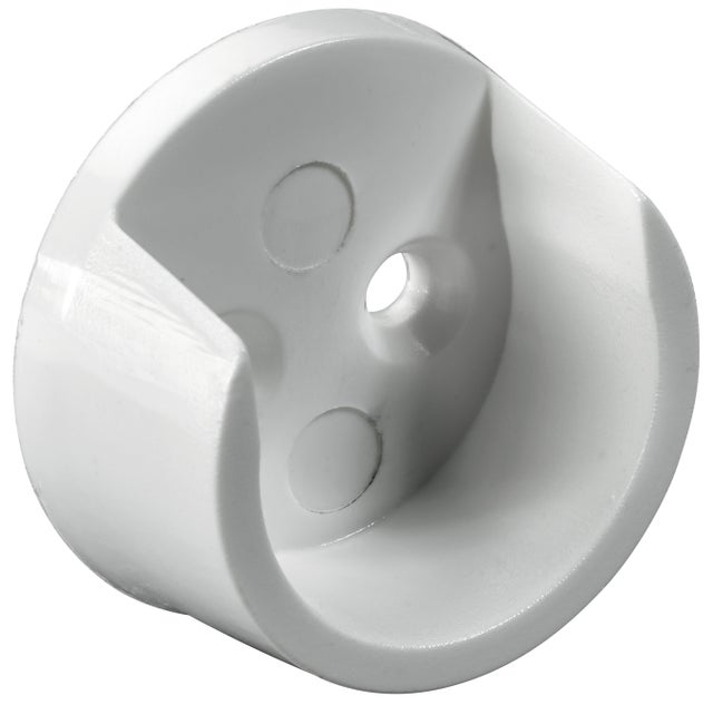 Support tube penderie blanc Diam.20 mm 2 pièces - HETTICH