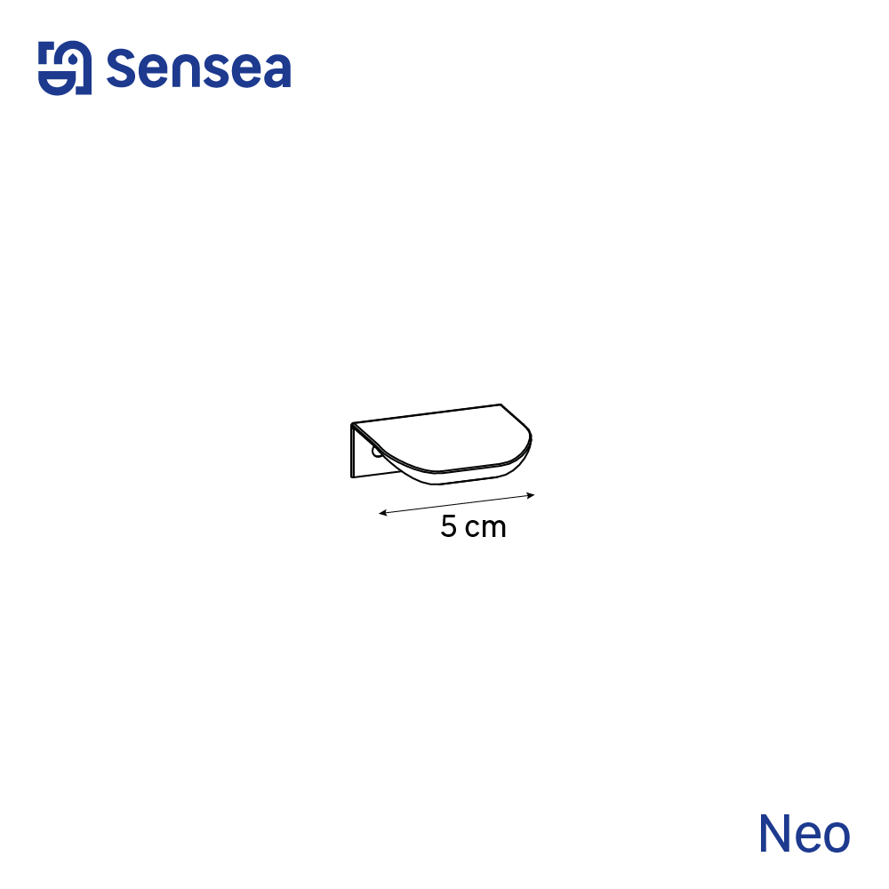 Poignée de meuble Neo, aluminium noir laqué, entraxe 32 mm - 7