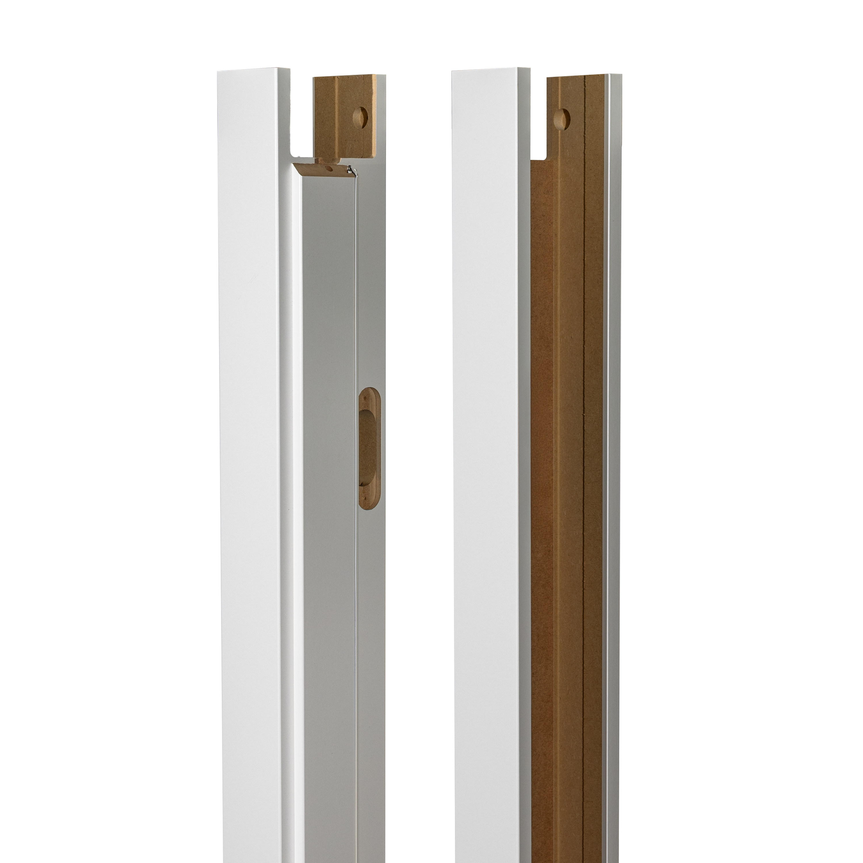 Baza lewa ościeżnicy regulowanej bezprzylgowa zakres 236-276 mm biała Laki Linea Pro, Almeria Pro, Mondo