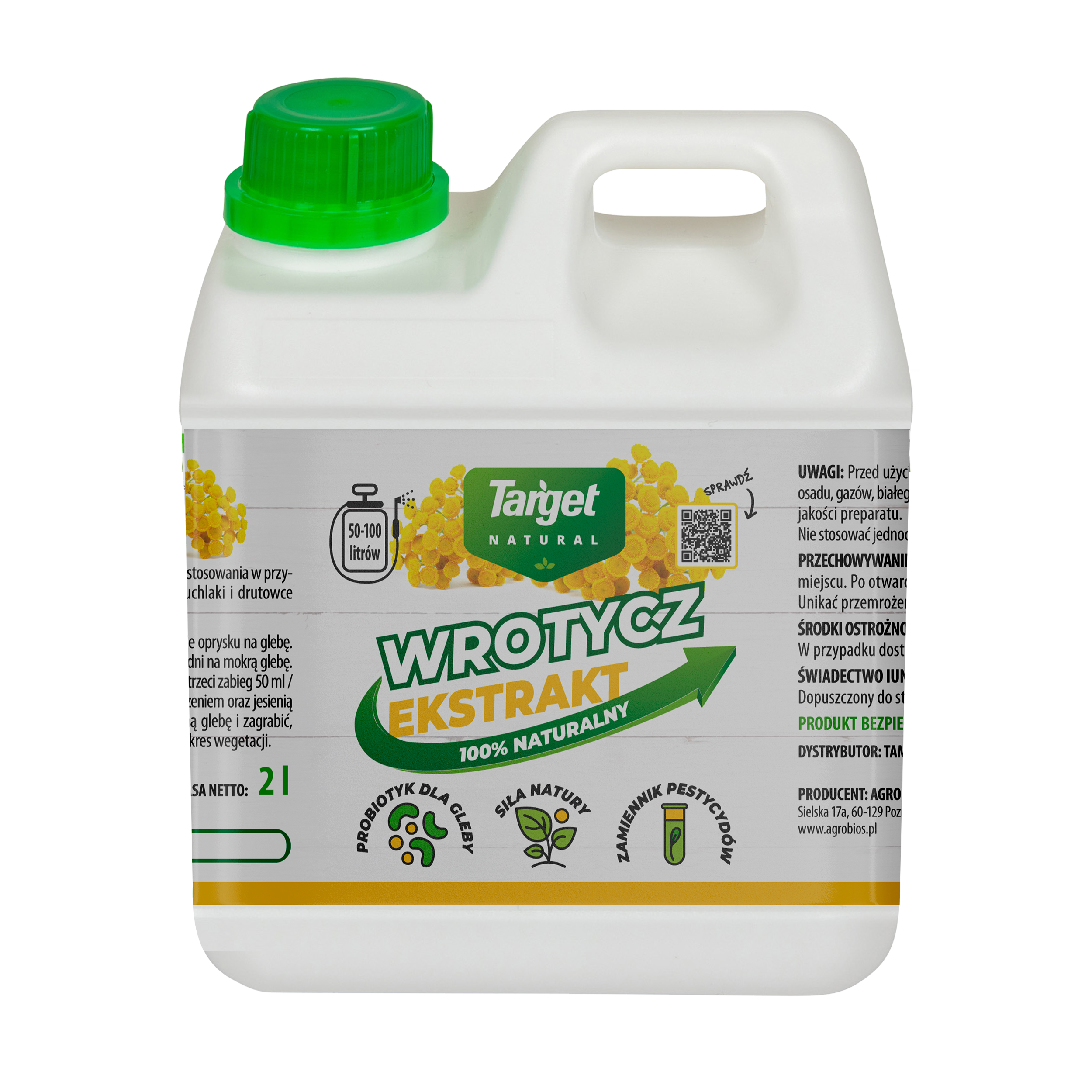 Wrotycz ekstrakt 100% naturalny 2l na pędraki opuchlaki nicienie Target