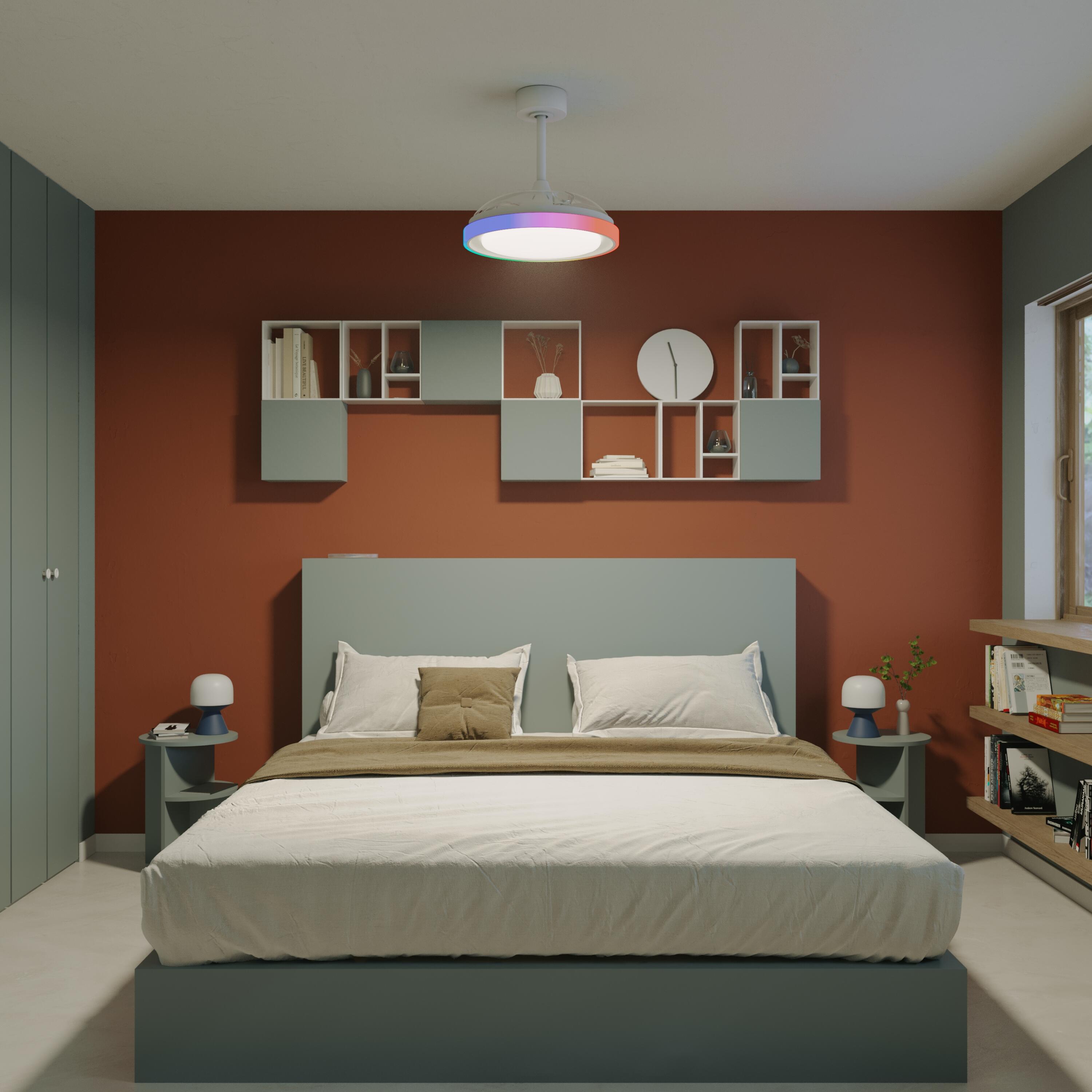 Ventilateur de plafond LED, Blossom S, 91 cm, INSPIRE, blanc - 16