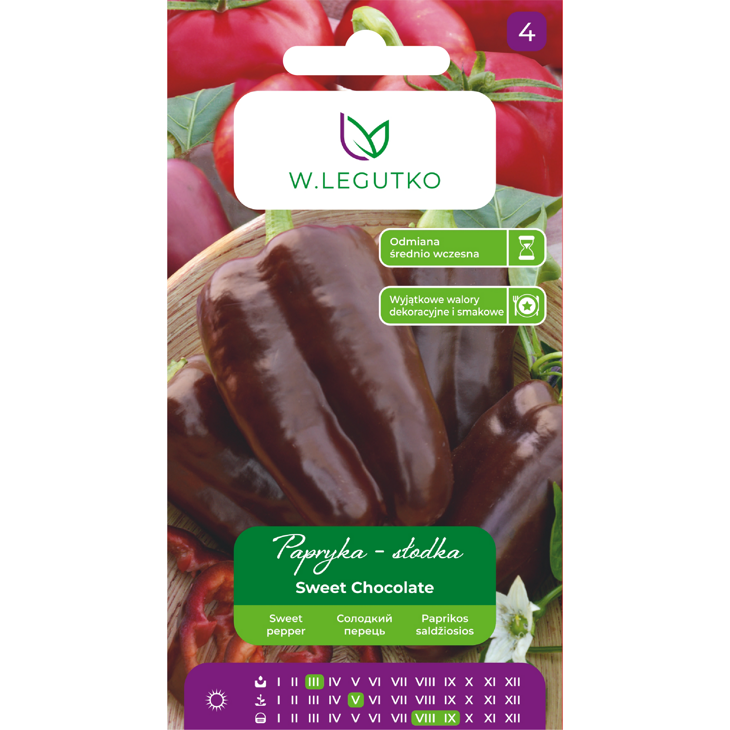 Papryka słodka Sweet Chocolate nasiona W.Legutko
