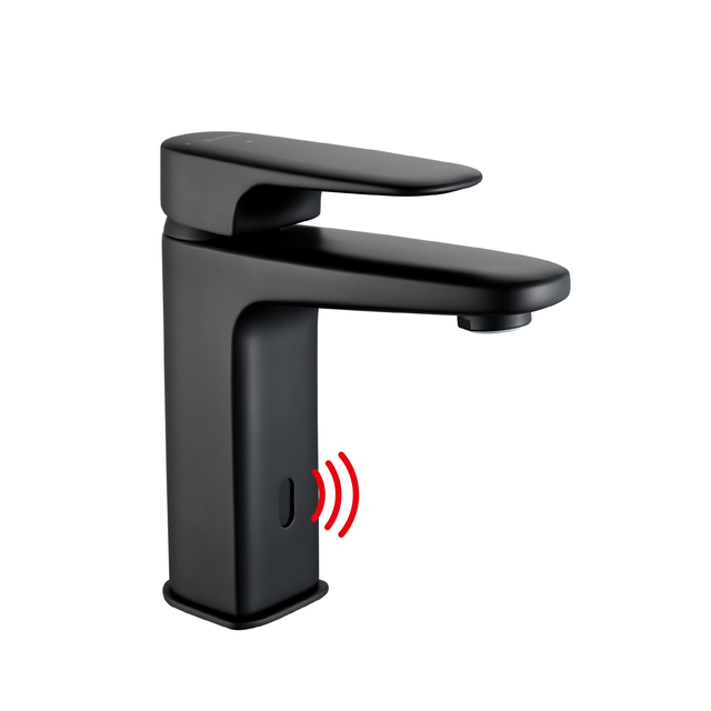 Robinet de lavabo infrarouge noir M, Remix Sensor, SENSEA