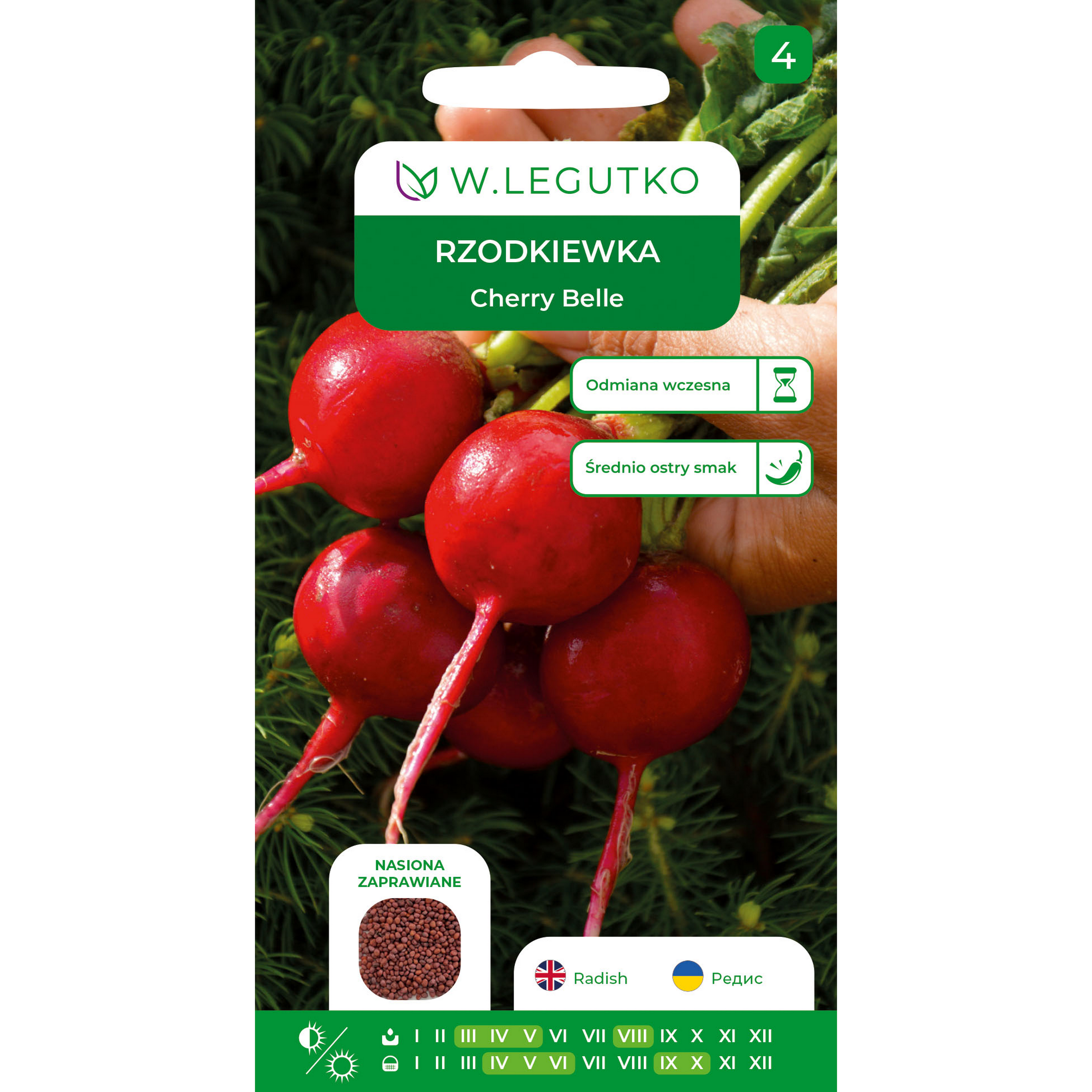 Rzodkiewka Cherry Belle nasiona W.Legutko