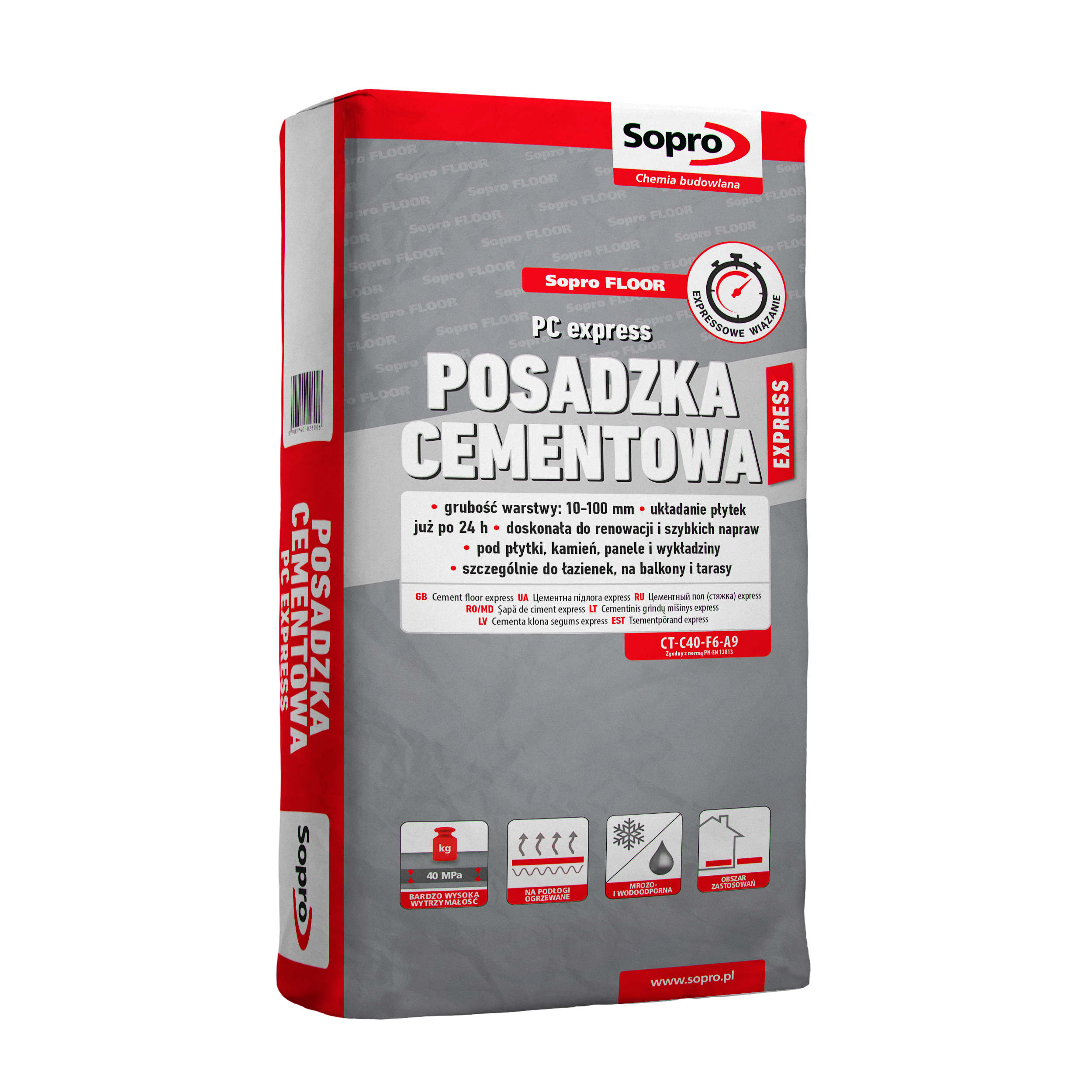 Posadzka cementowa Express Floor 25 kg