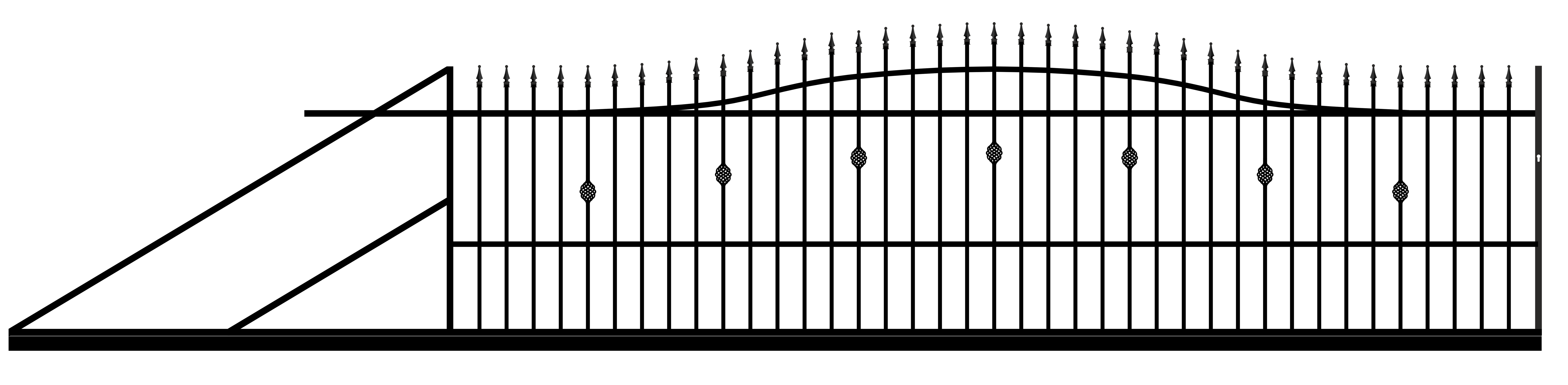 Brama przesuwna MALAGA 500 x 150 cm czarny POLBRAM