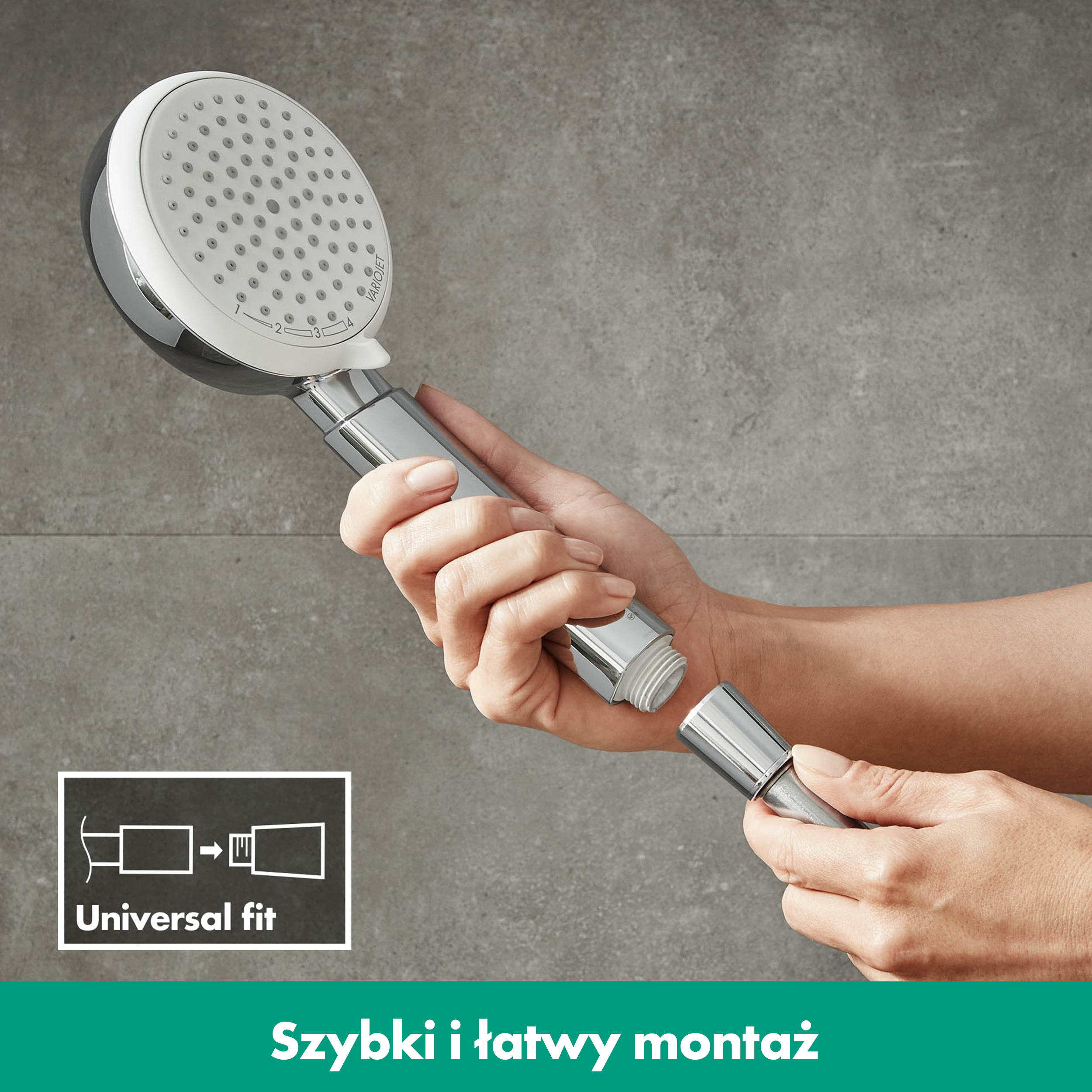 Słuchawka prysznicowa Croma 100 Vario       4-funkcyjna chrom Hansgrohe - 5