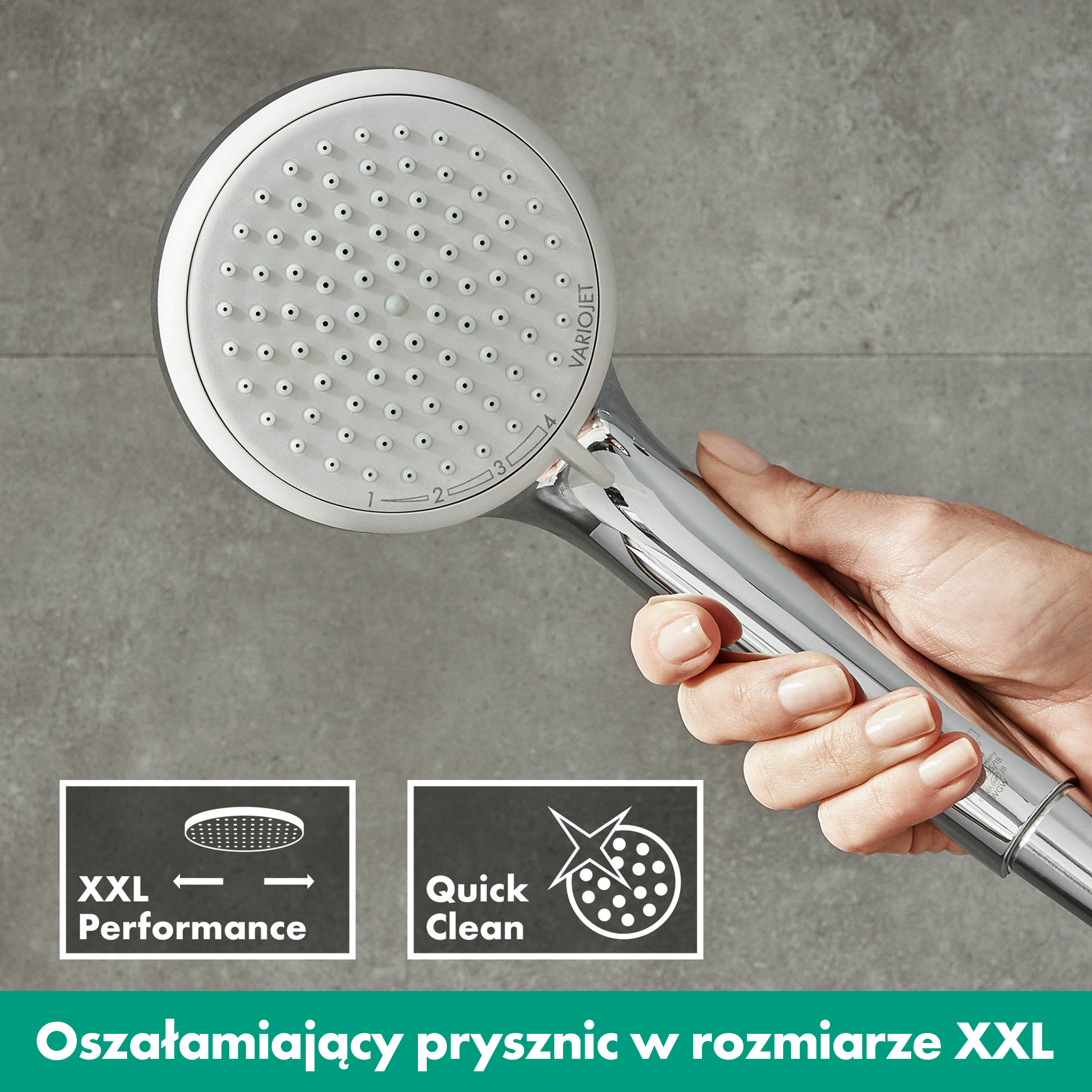 Słuchawka prysznicowa Croma 100 Vario       4-funkcyjna chrom Hansgrohe - 4