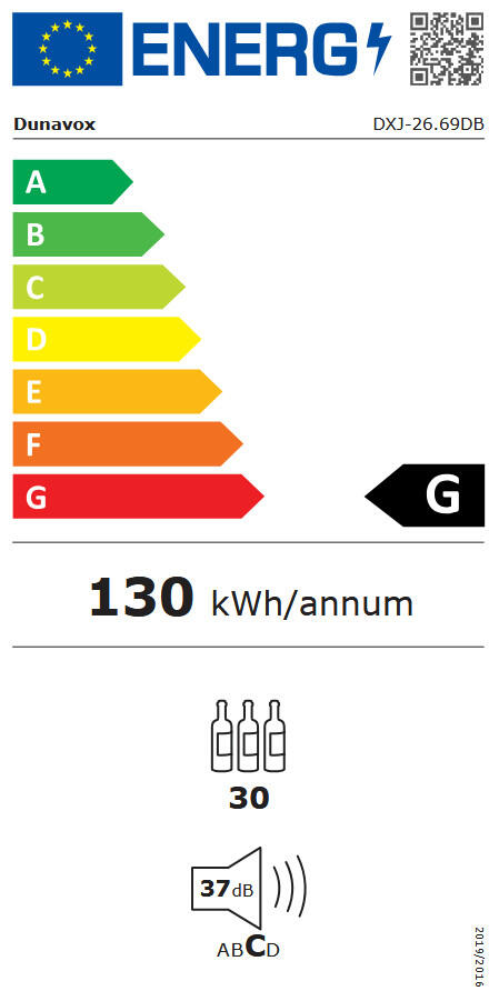 Lodówka na wino Winiarka na 26 butelek DXJ-26.69DB Joy 26 Black Dunavox - 2