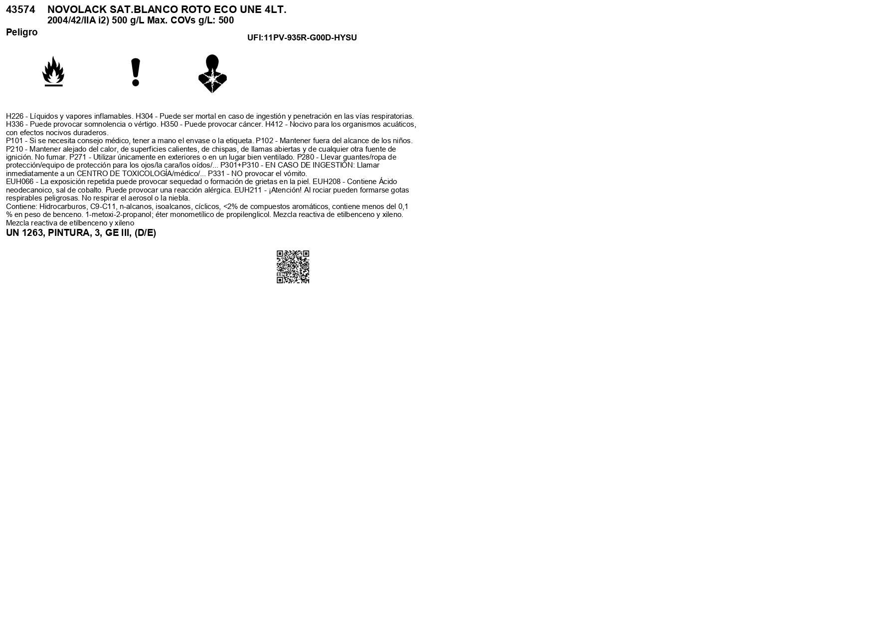 ESMALTE SINTÉTICO SATINADO NOVOLACK 4L BLANCO ROTO - 3