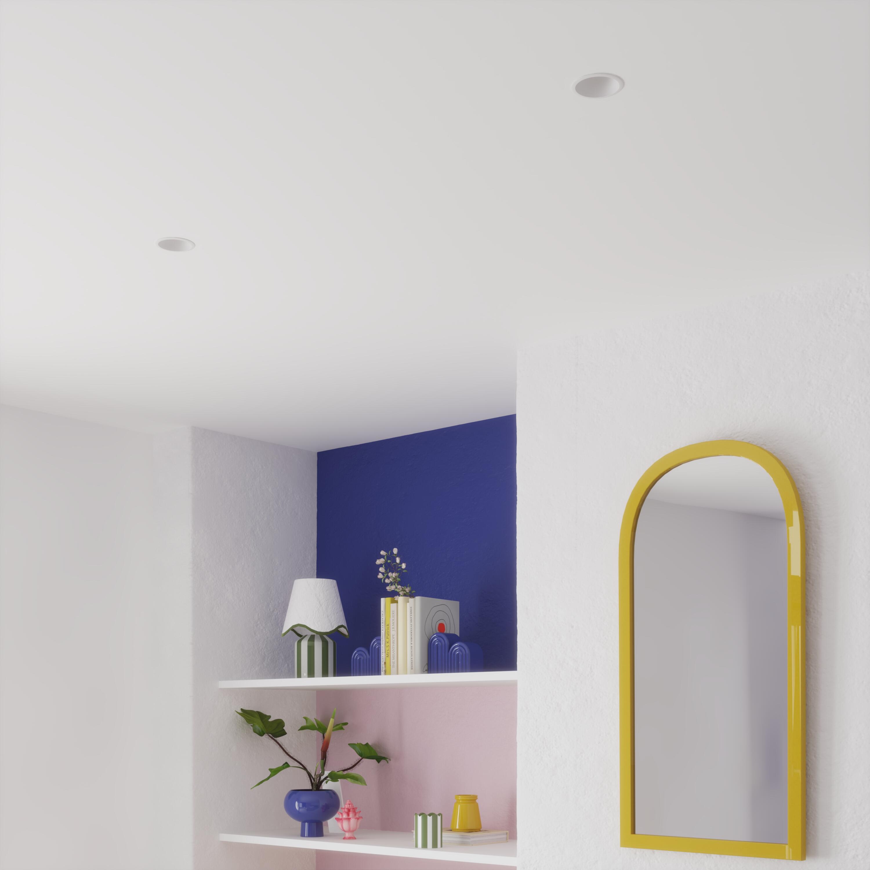 Downlight empotrable blanco redondo pintado compatible con bombilla GU10 INSPIRE Dome ø8.2 cm IP20 - Foco empotrable para techos - 6