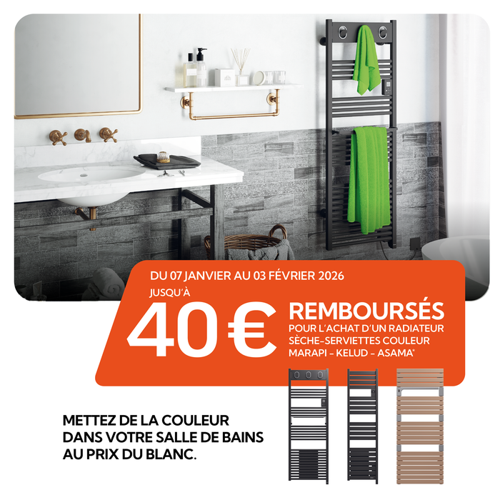 offre de remboursement sèche-serviettes couleur