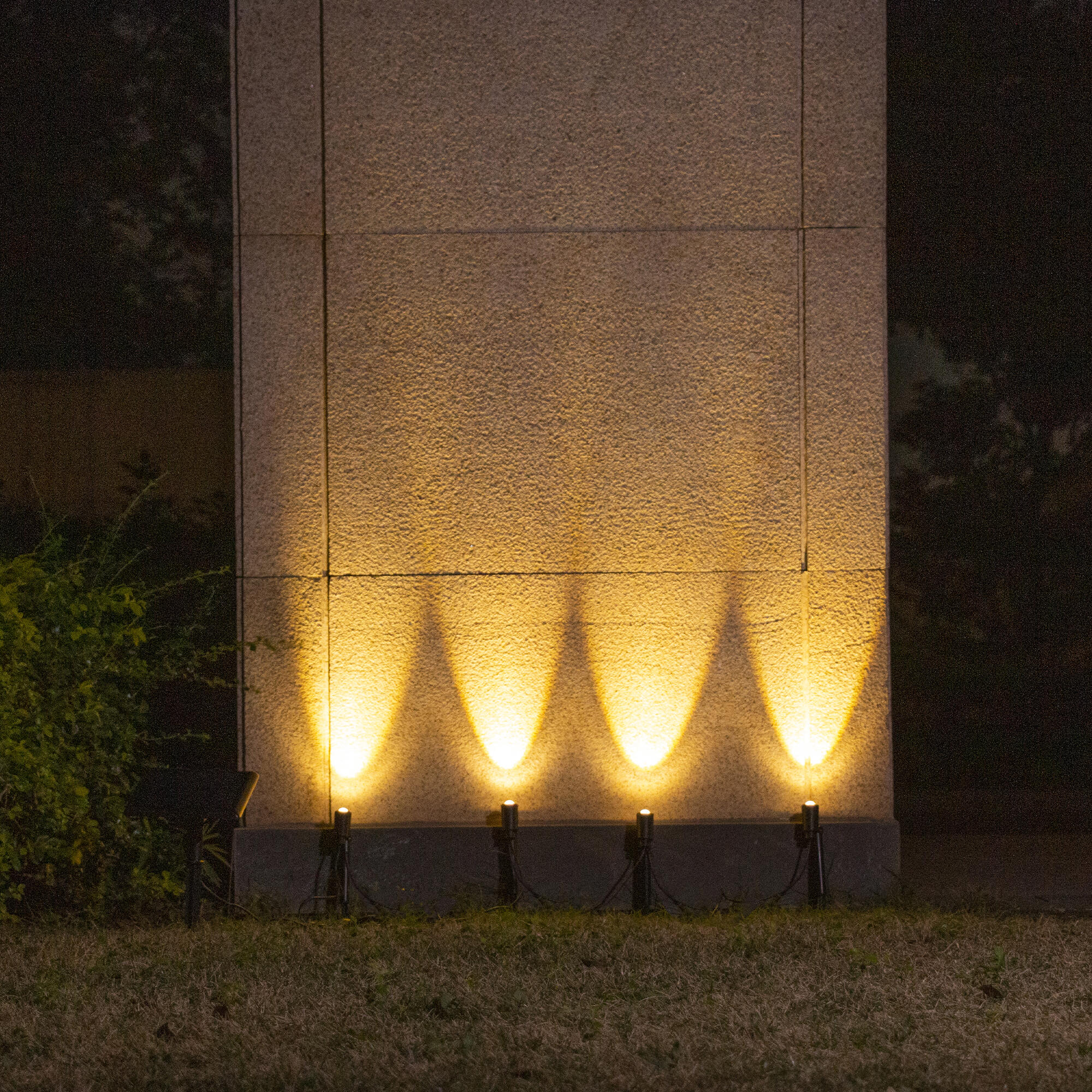 Pack de 4 balizas jardín solar exterior LED negro LUMISKY Mini Roundy ...