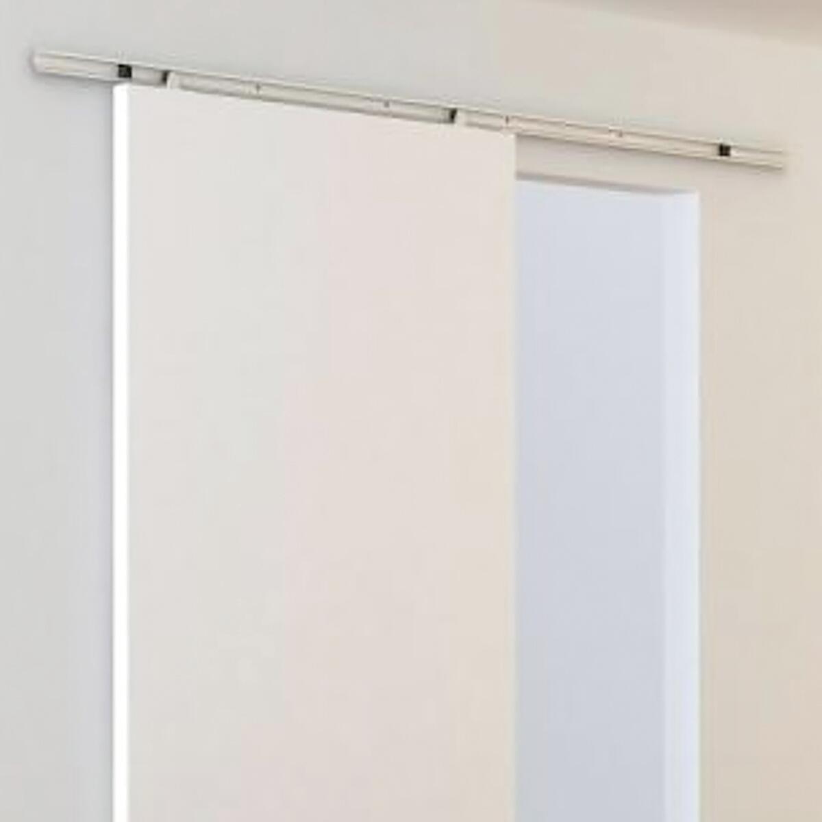 Sistema scorrevole Low in acciaio grigio galvanizzato per anta in legno, L 186 x H 3.5 cm - 5