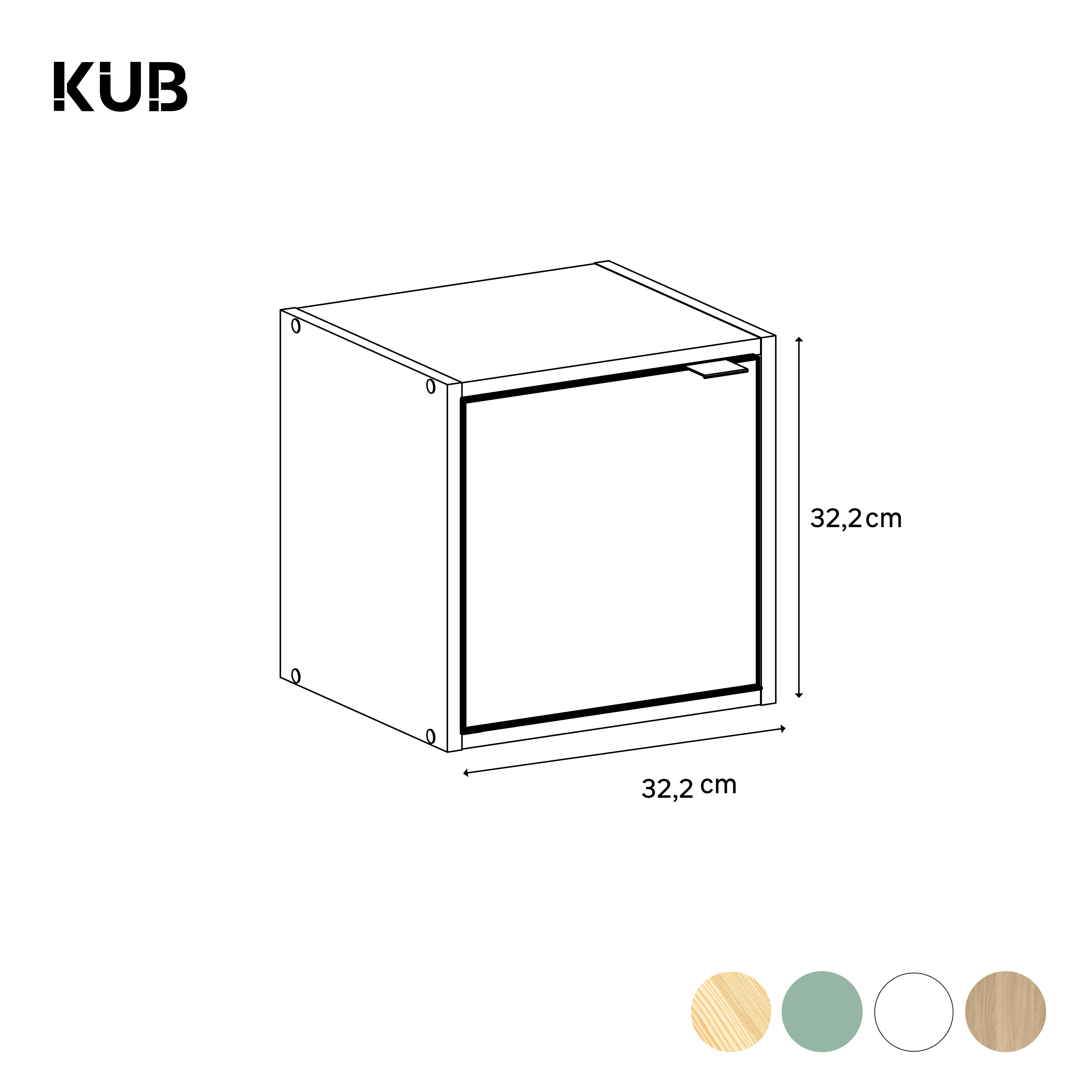 Porta KUB 32.2X32.2CM branco - 6