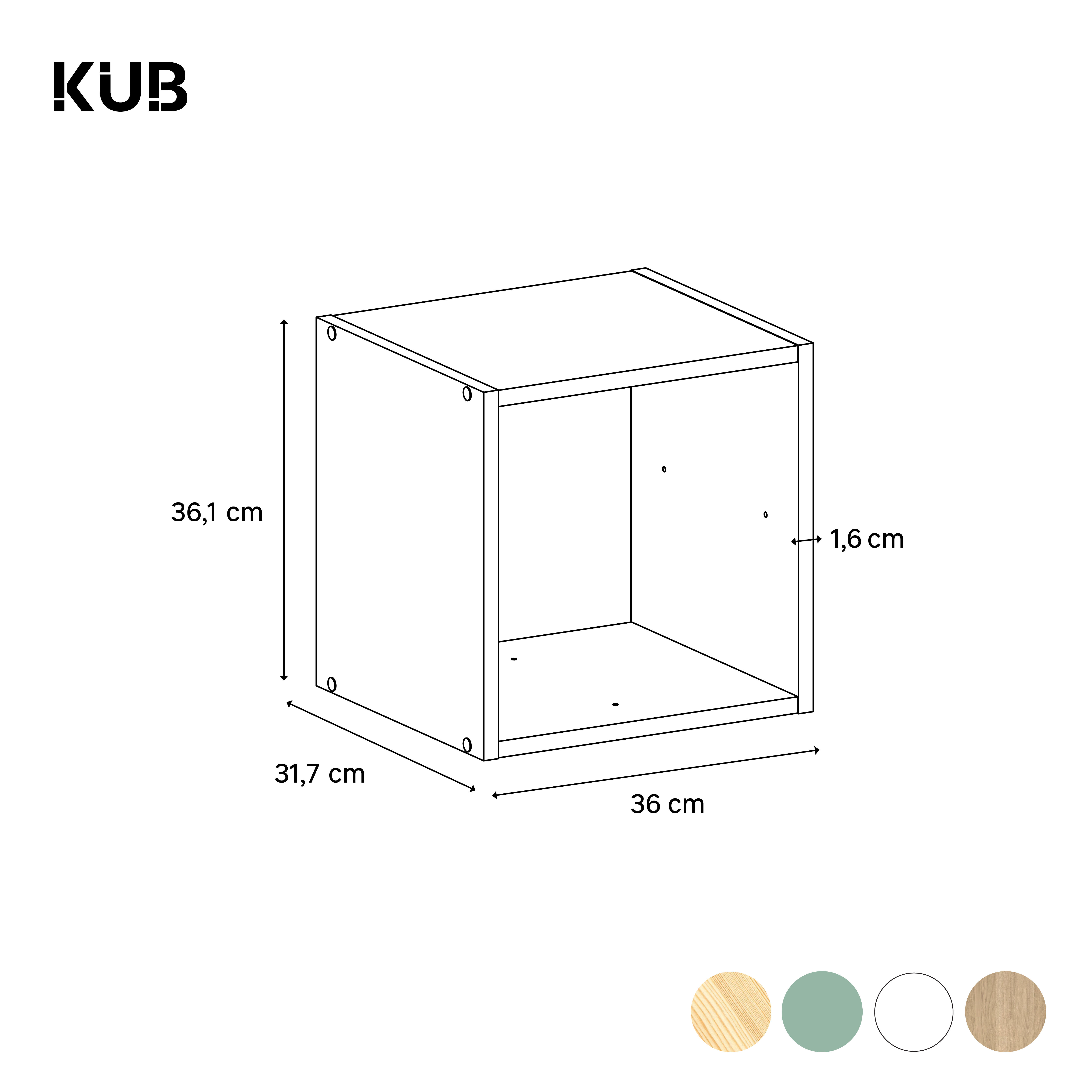 Módulo inferior Spaceo 36 x 32 x 36 cm branco - 4