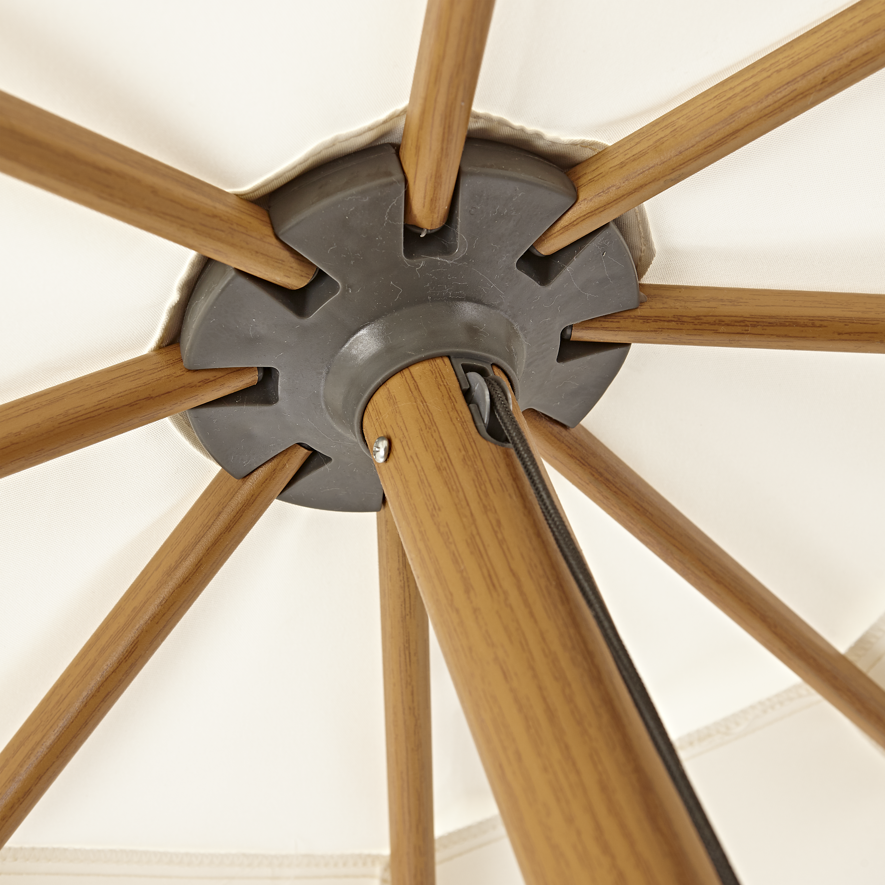 Parasol NATERIAL Agora blanc octogonal - 6