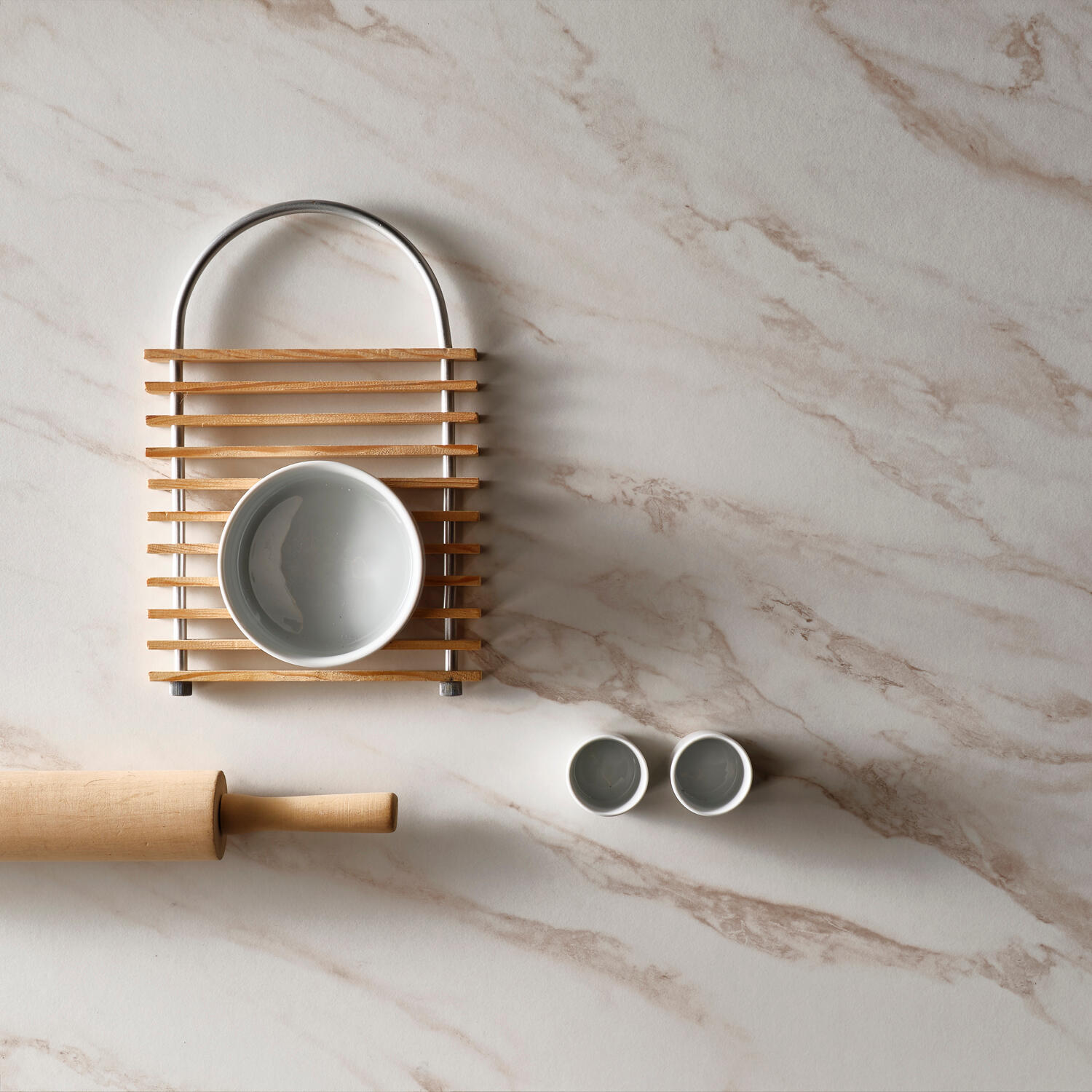Crédence recto / verso MARBRE NARCISO / CHENE BABYLON L.300 x H.64 cm, Ep.9 mm - 5