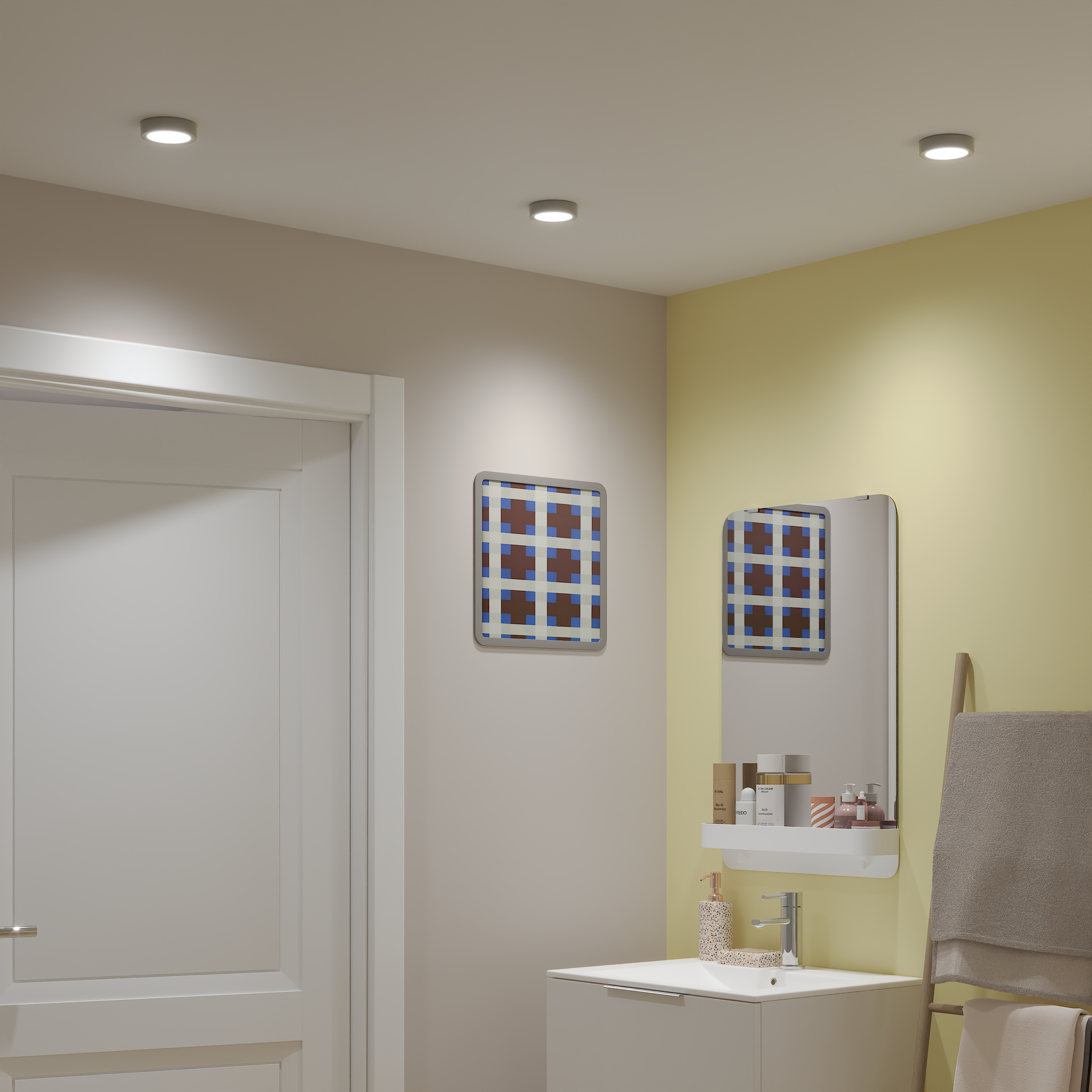 Spot à fixer LED Sanoa, D.9 cm, variations blancs et intensité, INSPIRE acier - 5