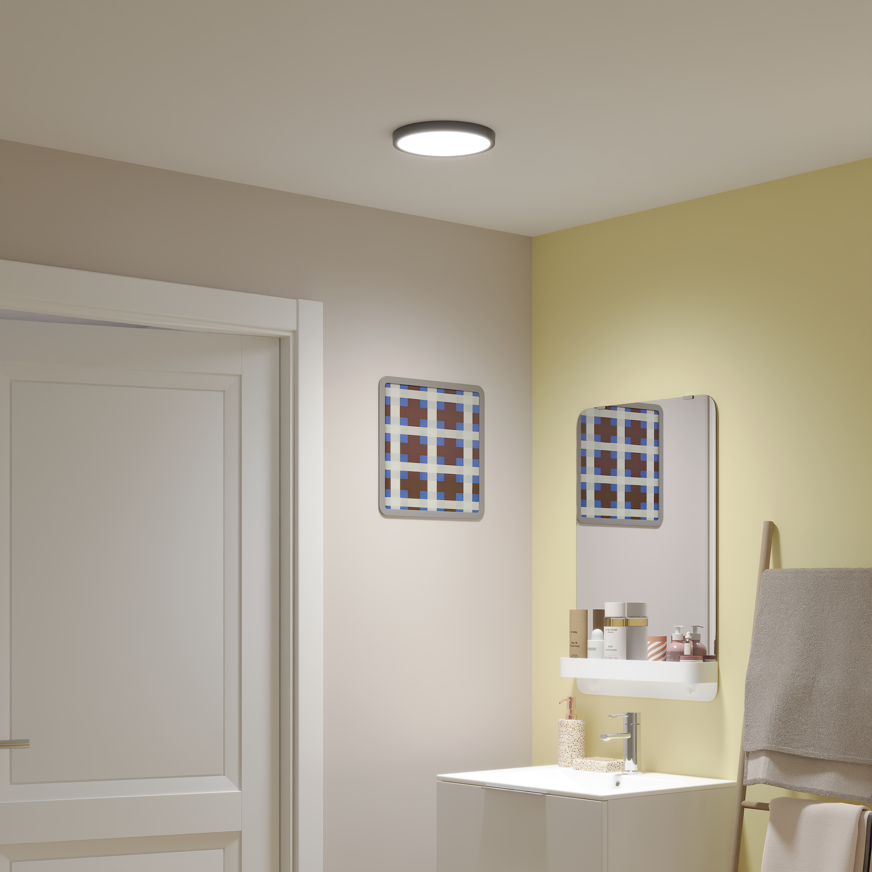 Spot à fixer LED Sanoa, D.22 cm, variations blancs et intensité, INSPIRE noir - 6