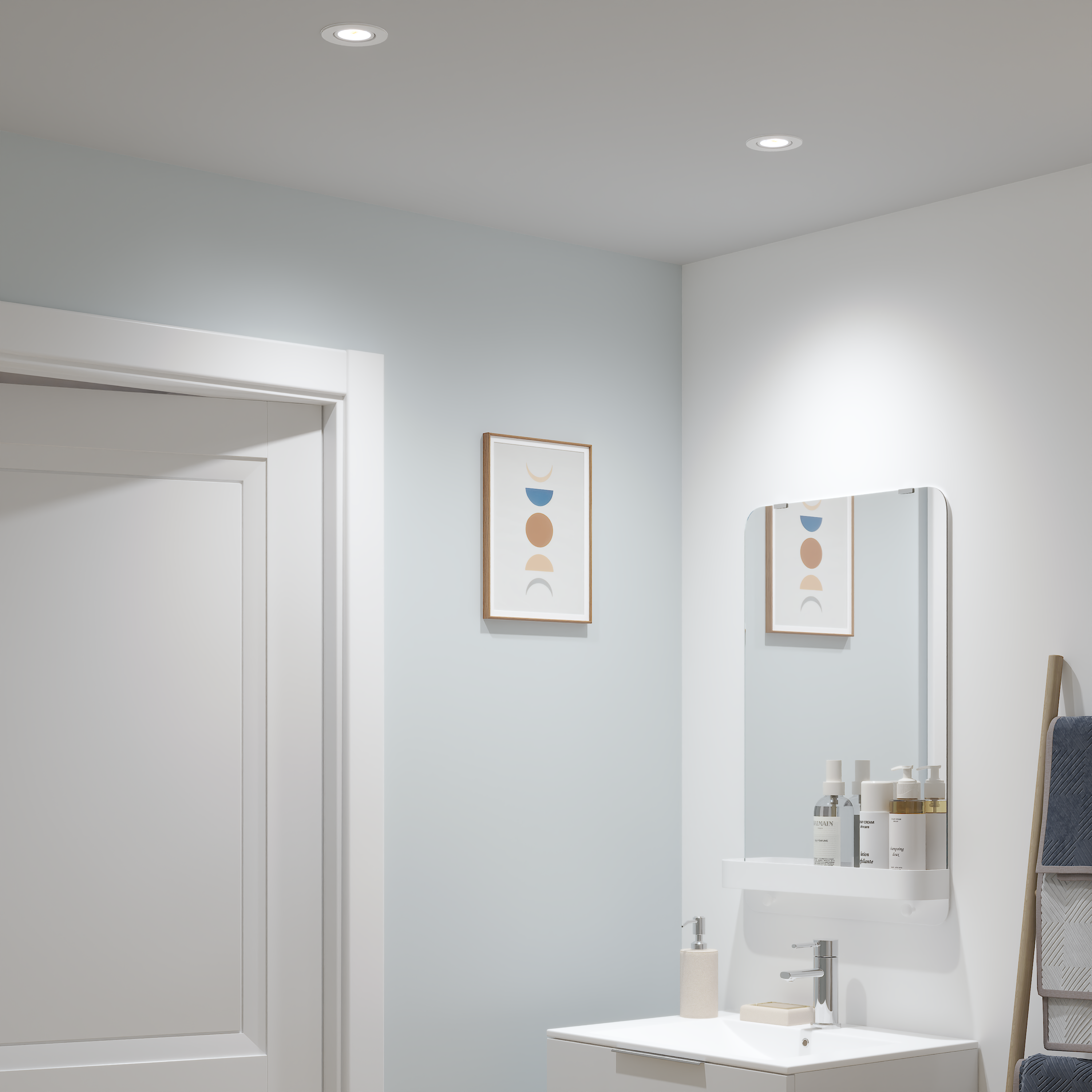 Anneau pour spot à encastrer salle de bains orientable IP44 Alitus INSPIRE blanc - 3