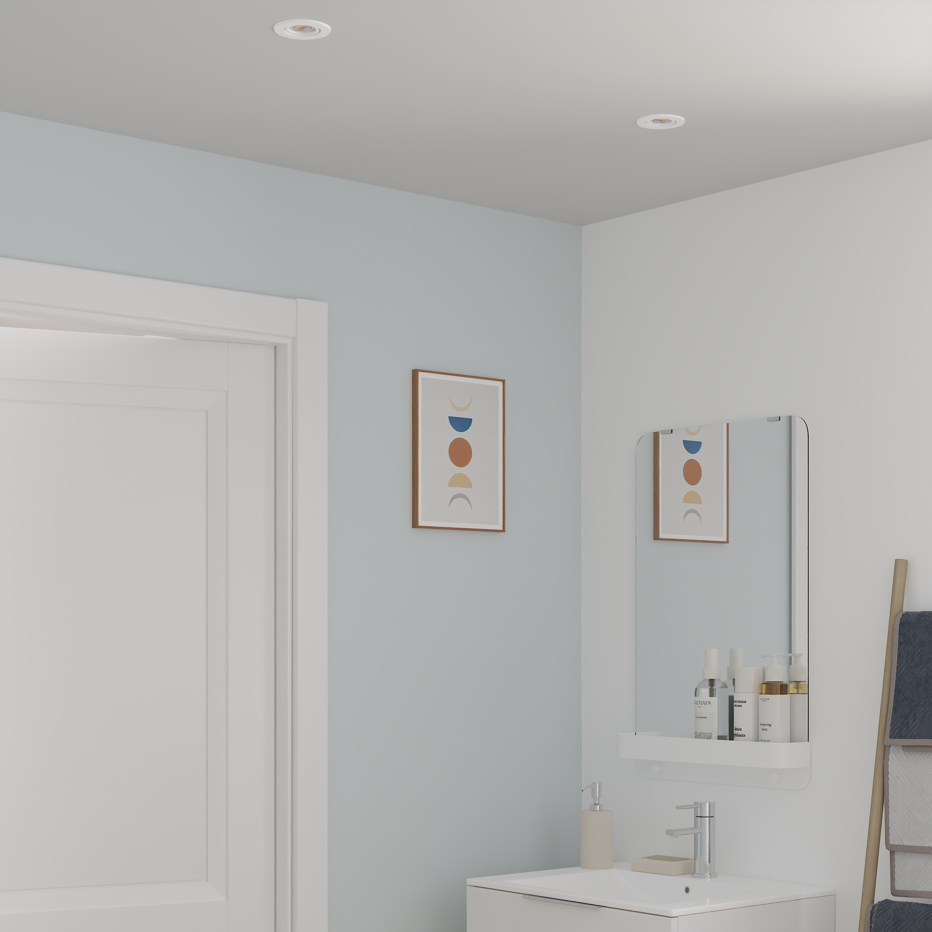 Anneau pour spot à encastrer salle de bains orientable IP44 Alitus INSPIRE blanc - 2