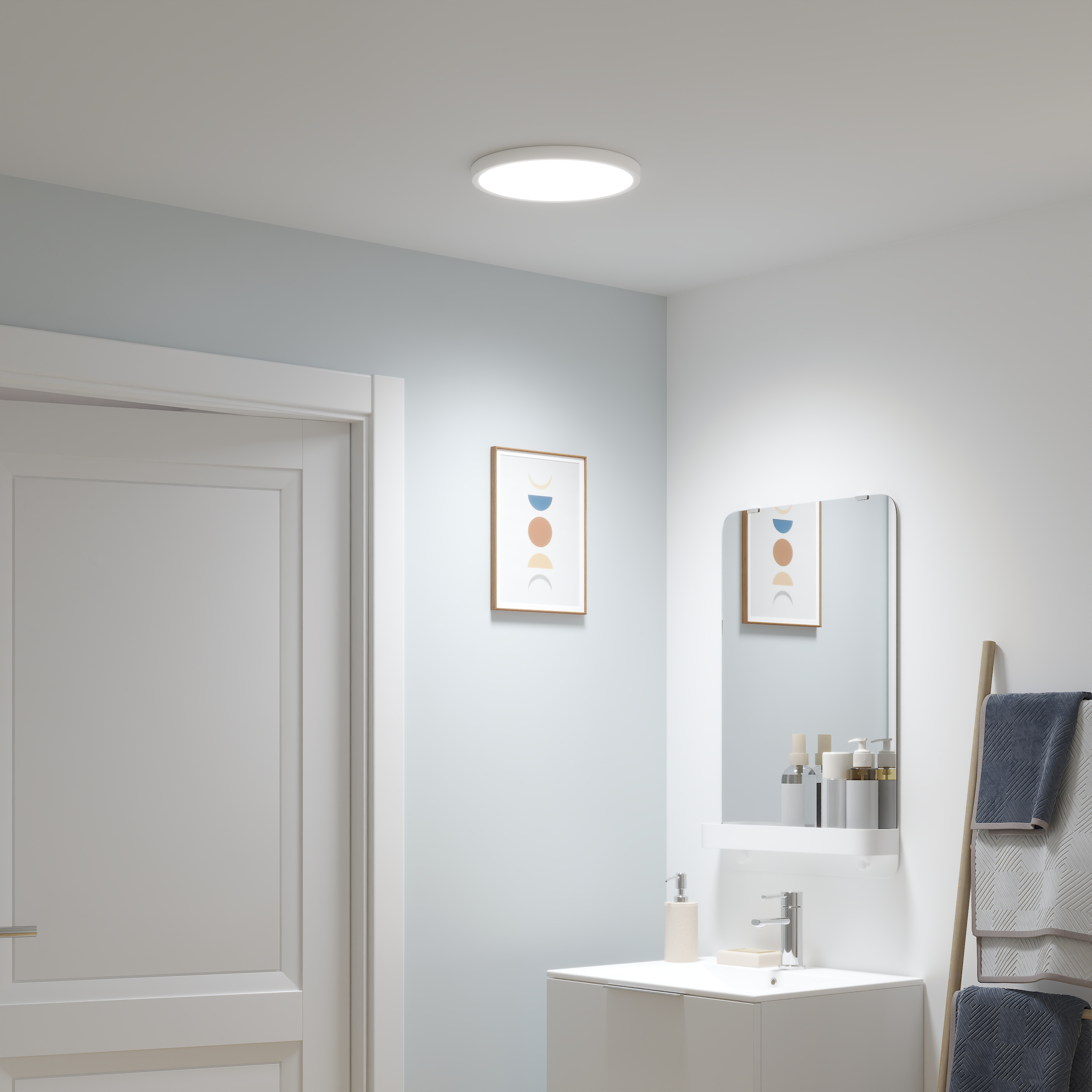 Spot à fixer LED Sanoa, D.30 cm, variations blancs et intensité, INSPIRE blanc - 5