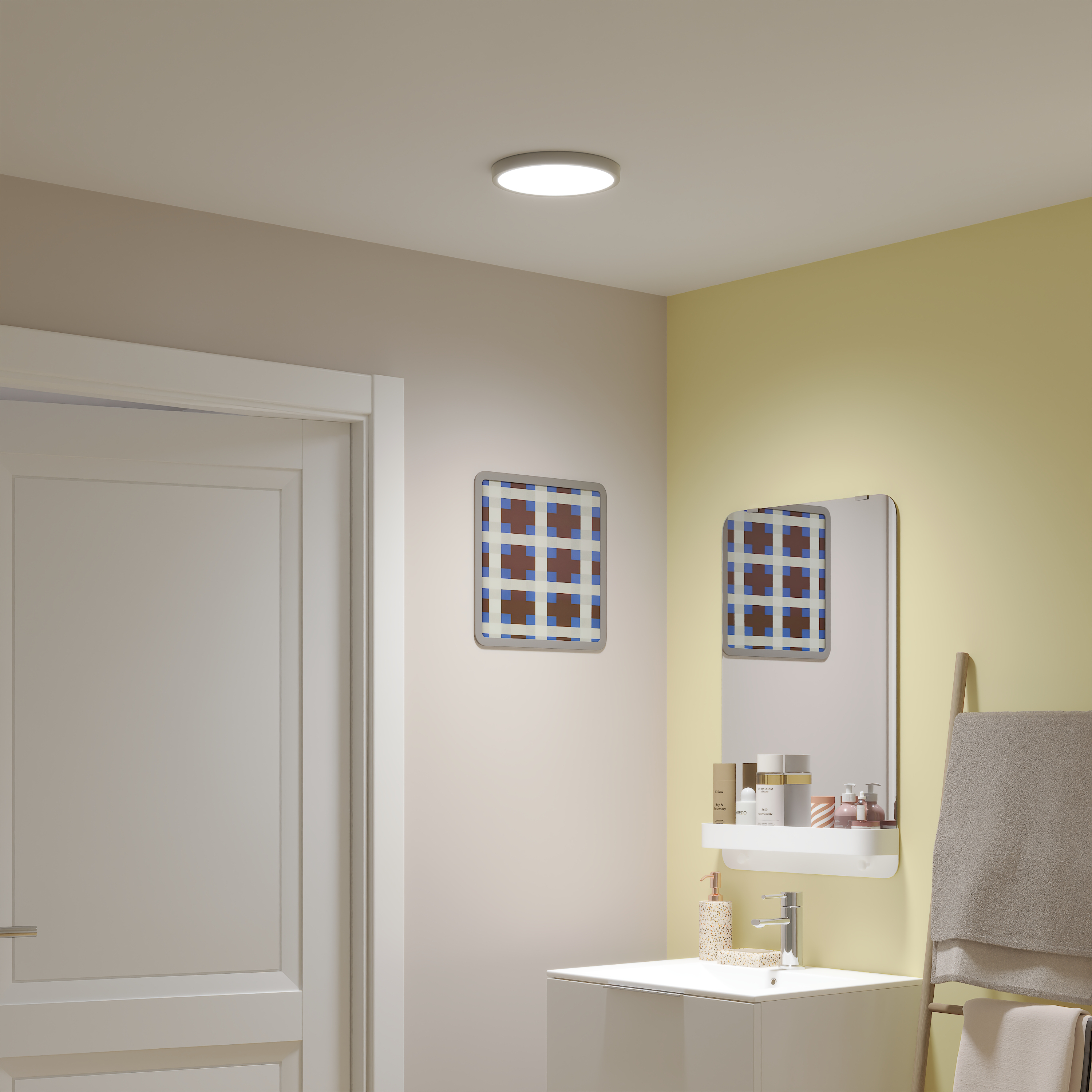 Spot à fixer LED Sanoa, D.22 cm, variations blancs et intensité, INSPIRE acier - 5