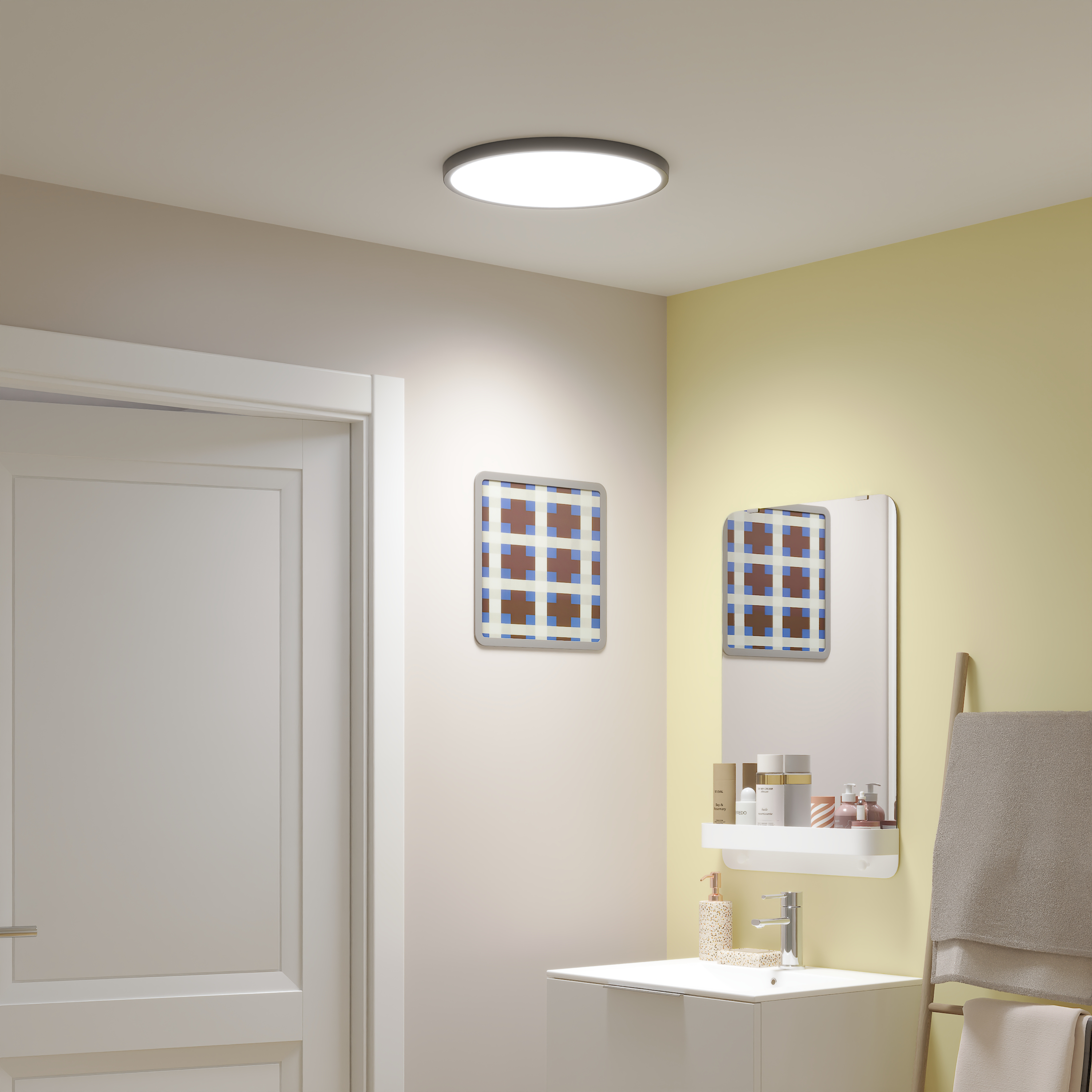 Oprawa natynkowa Sanoa LED 4000 lm 23W barwa od ciepłej do zimnej 40 cm czarna IP44 Inspire