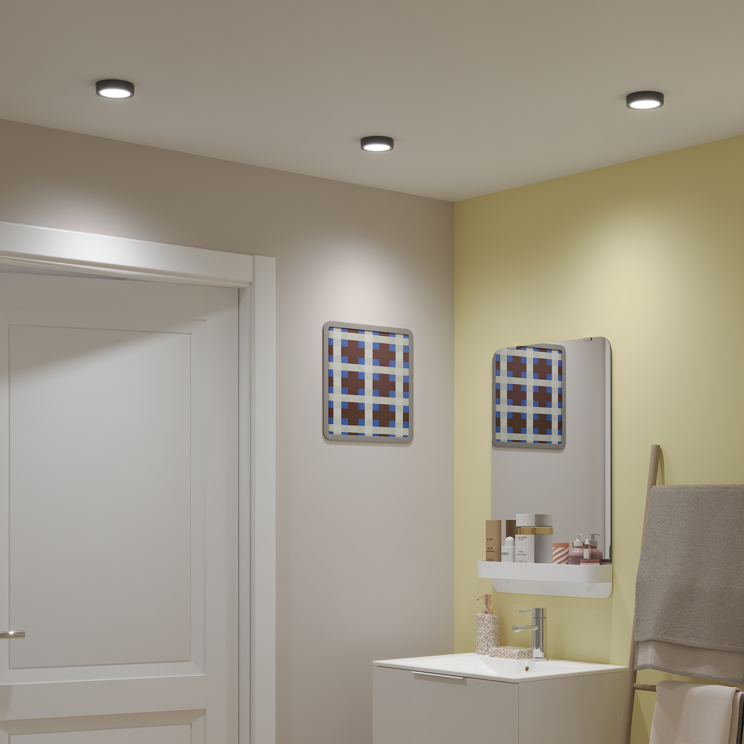 Spot à fixer LED Sanoa, D.9 cm, variations blancs et intensité, INSPIRE noir - 6