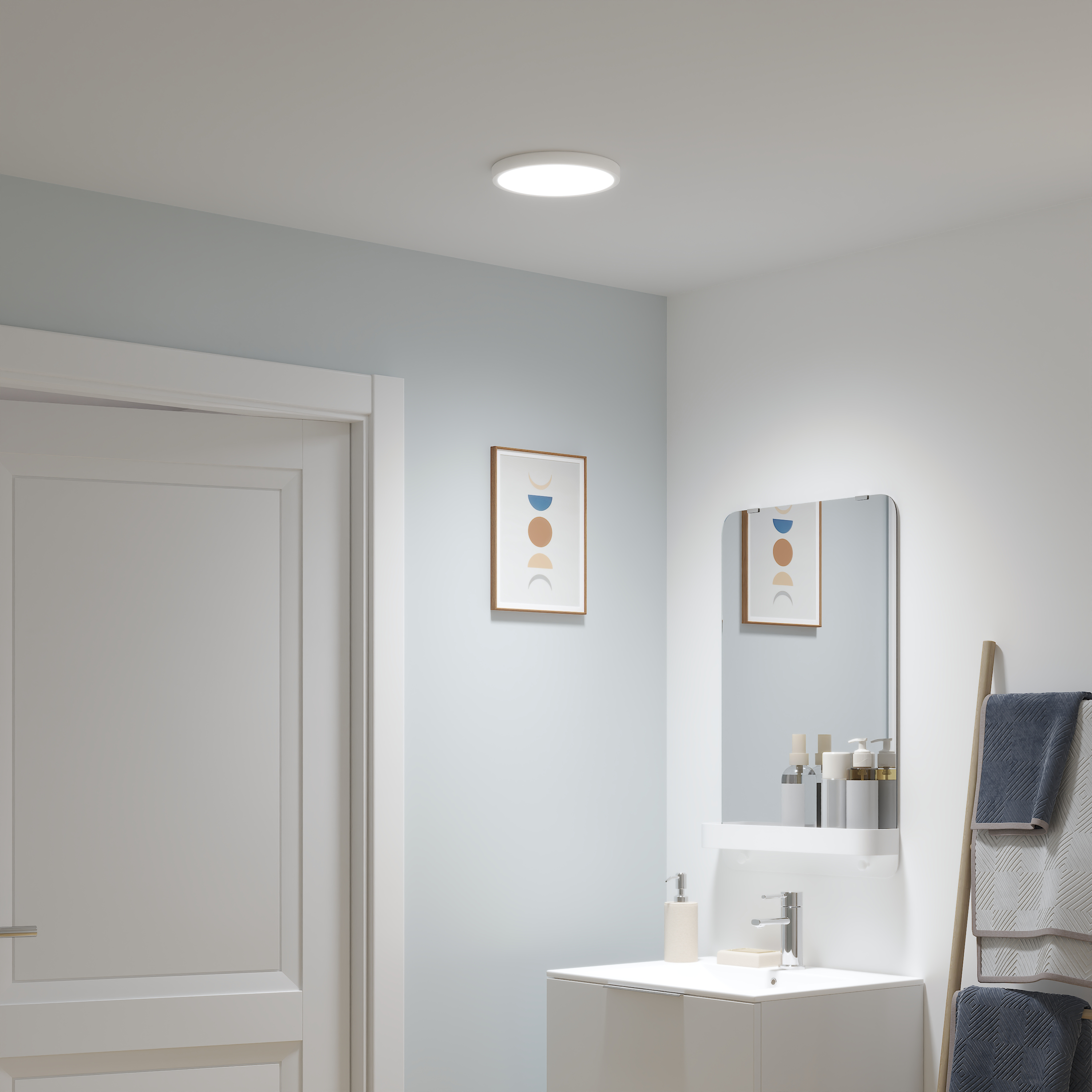 Spot à fixer LED Sanoa, D.22 cm, variations blancs et intensité, INSPIRE blanc - 6