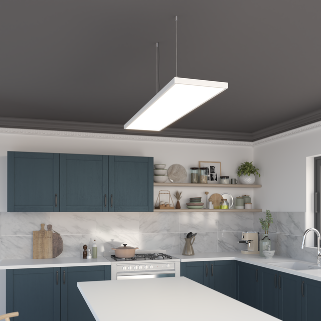 Painel LED retangular Gdansk Inspire 5400lm IP20 30x120 cm branco