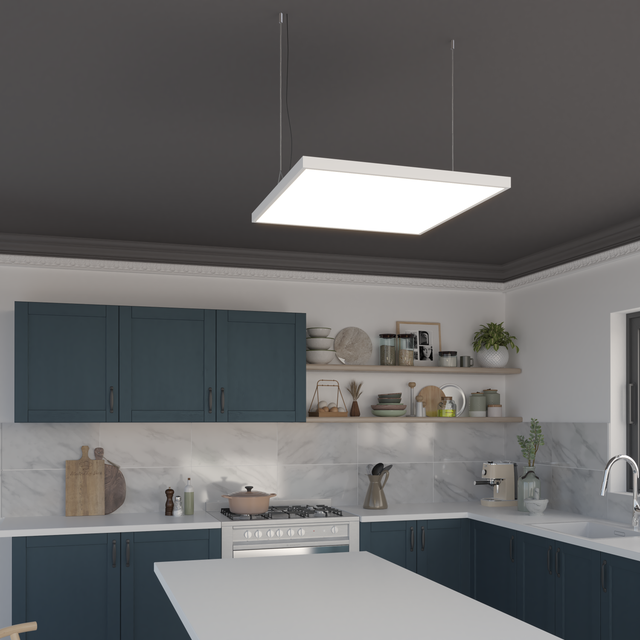 Painel LED quadrado Gdansk Inspire 5400lm IP20 60x60 cm branco
