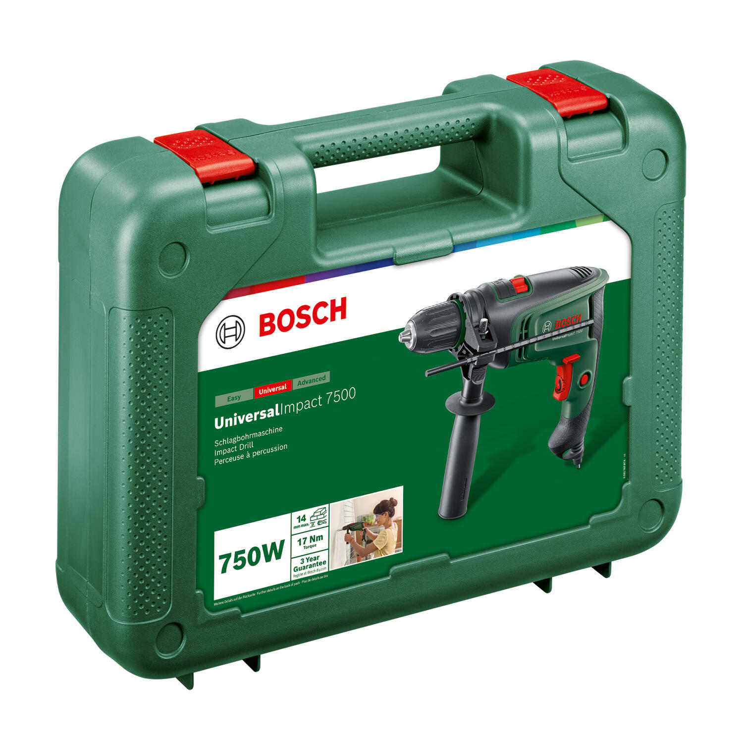 Perceuse à percussion filaire BOSCH UniversalImpact 7500, 750 W - 5