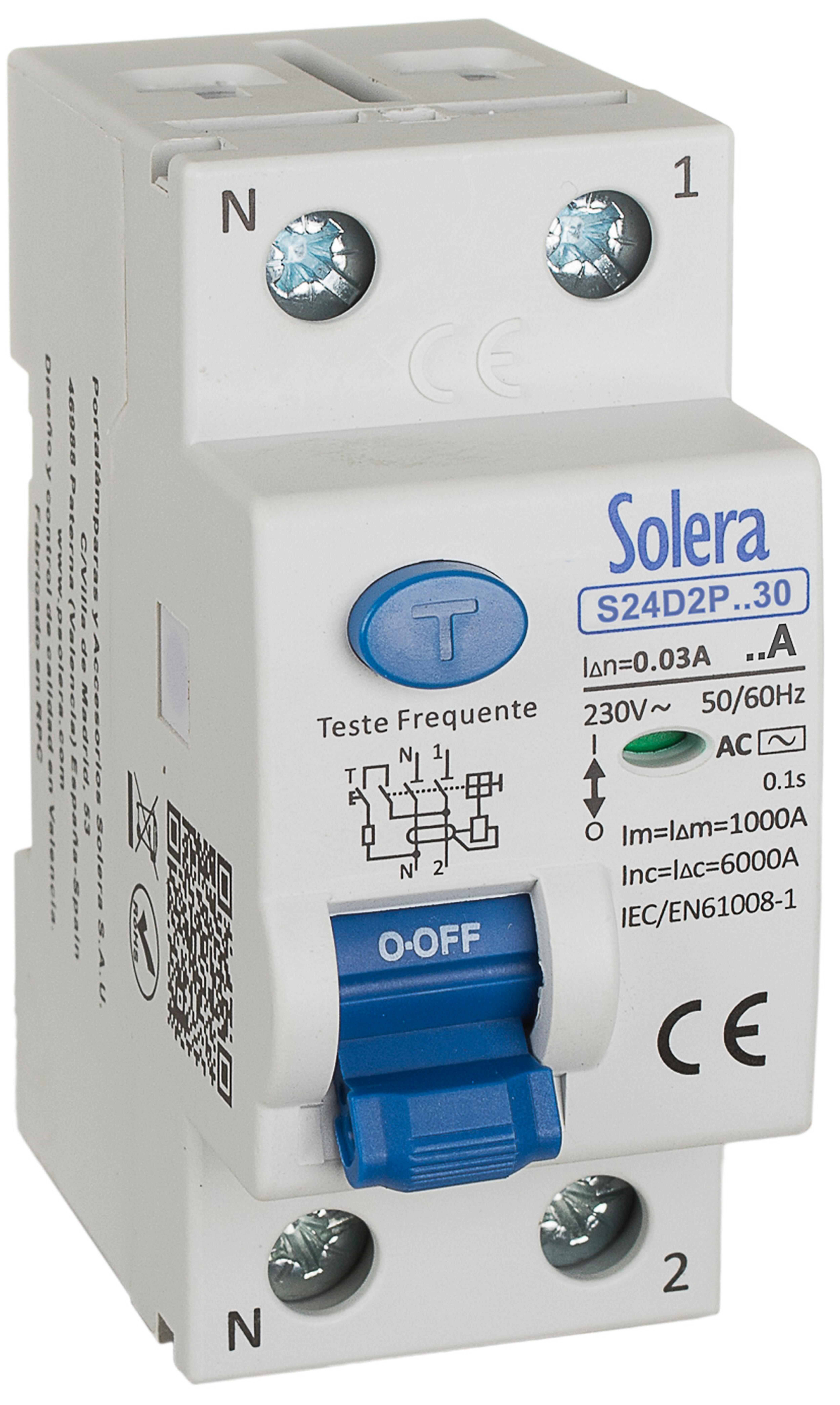 DIFERENCIAL 2P 40A 30MA SOLERA - 2