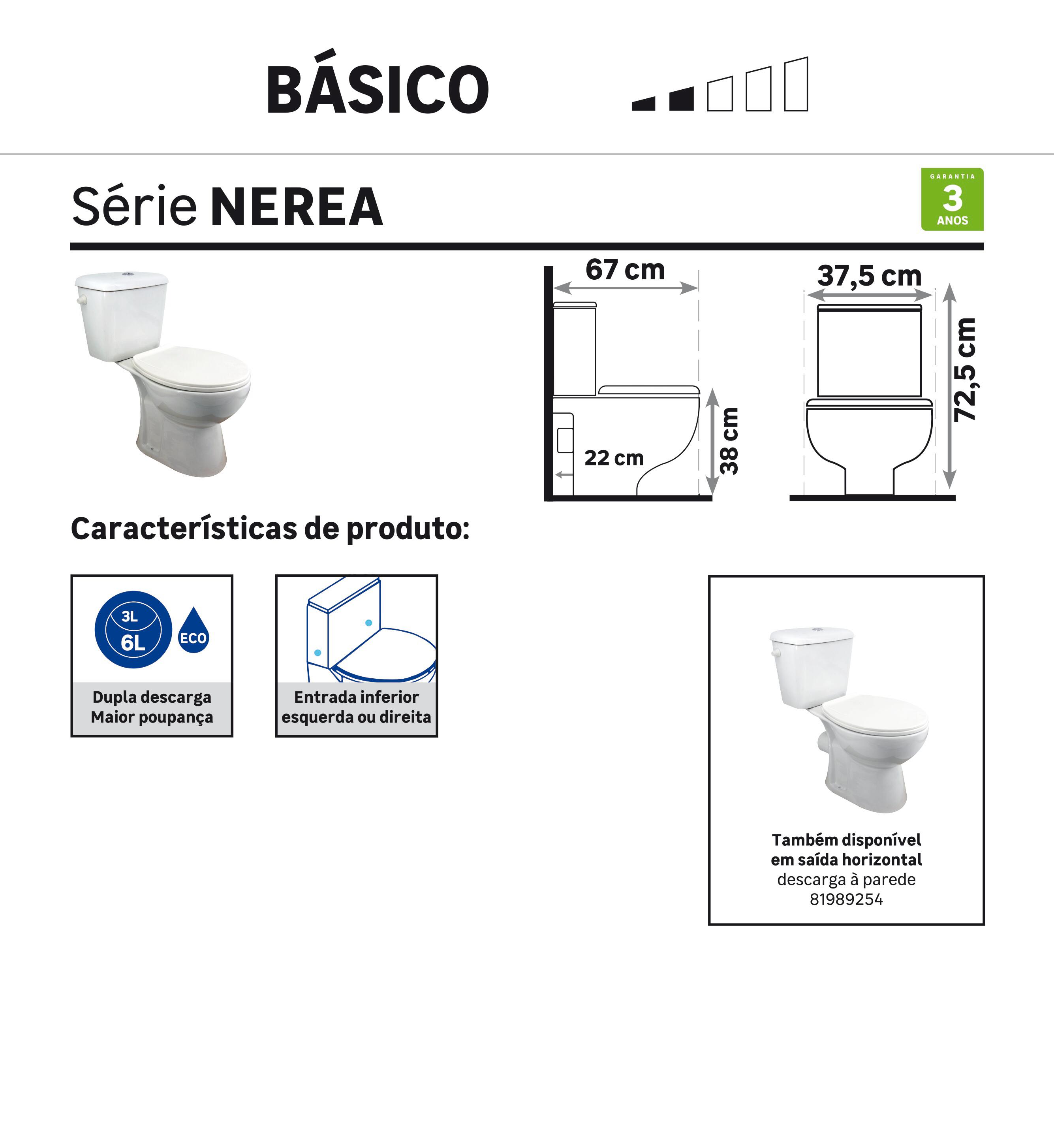 Pack sanita branco saída vertical 3/6 l Nerea - 4