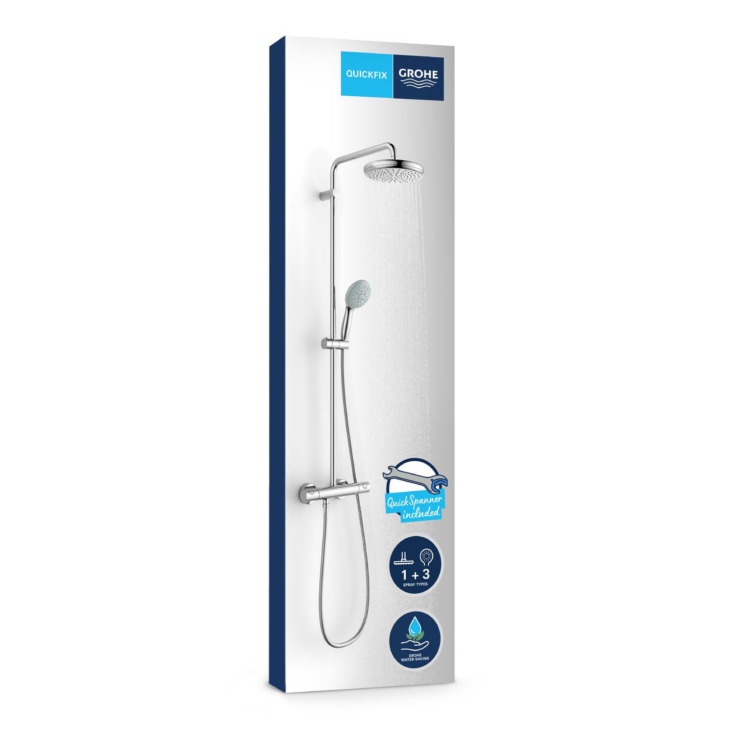 Conjunto de duche com torneira cromado Grohe Start Clova 210 - 11