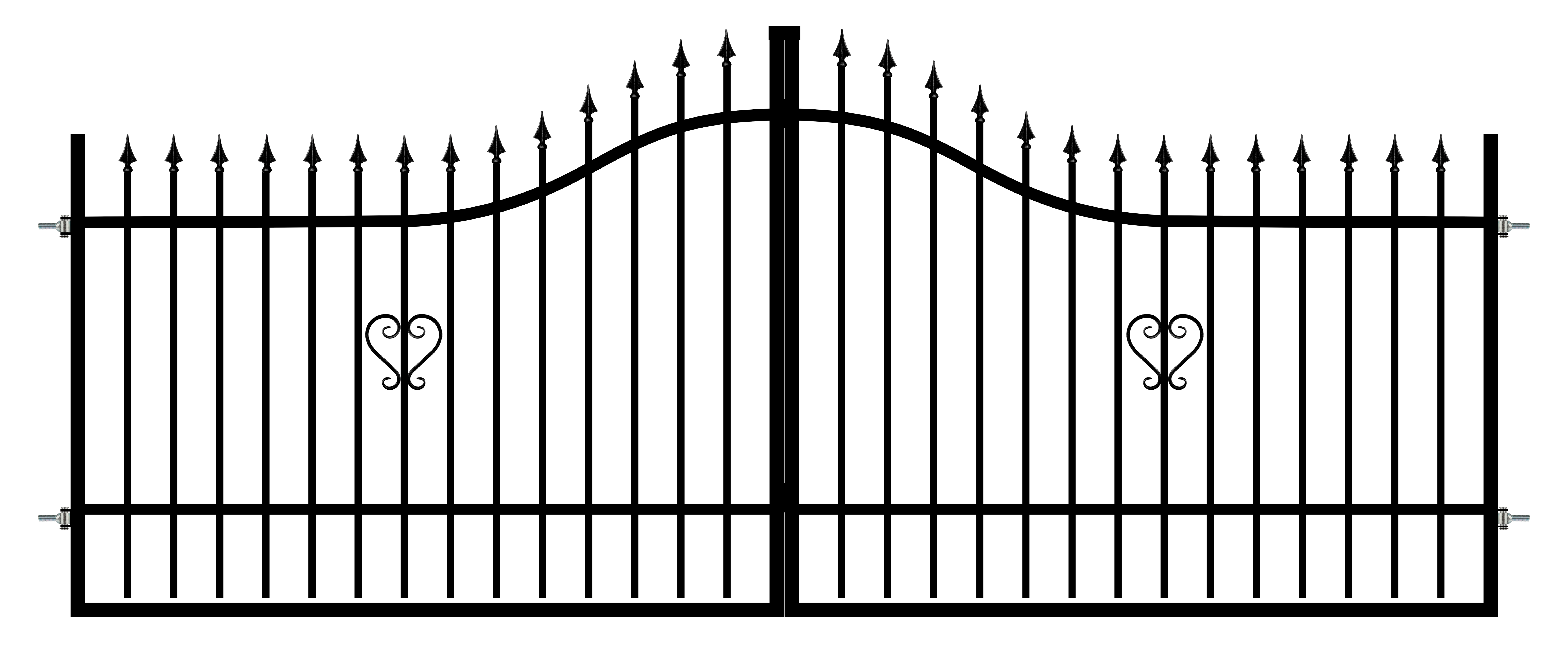 Brama dwuskrzydłowa KORFU 400 x 160 cm czarny POLBRAM