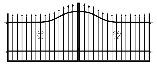 Brama dwuskrzydłowa KORFU 400 x 160 cm czarny POLBRAM